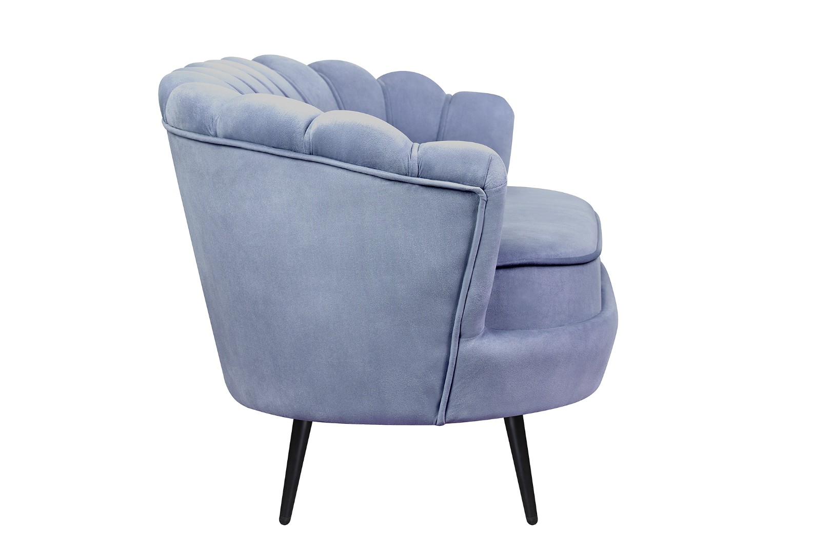 заказать Диван ракушка Pearl Double Blue на черных ножках в Москве заказать Диван ракушка Pearl Double Blue на черных ножках