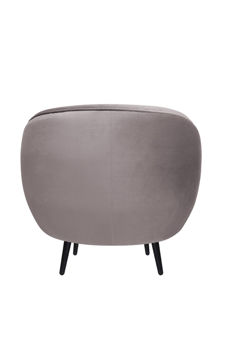 Мягкое кресло Small Benee Grey на черных ножках в интернет-магазине