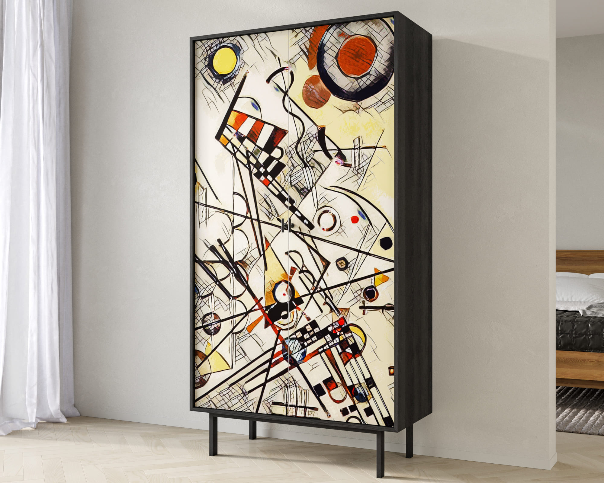 заказать Шкаф двухдверный "Emerson" by Kandinsky арт EM091/Print_01 в Москве заказать Шкаф двухдверный "Emerson" by Kandinsky арт EM091/Print_01