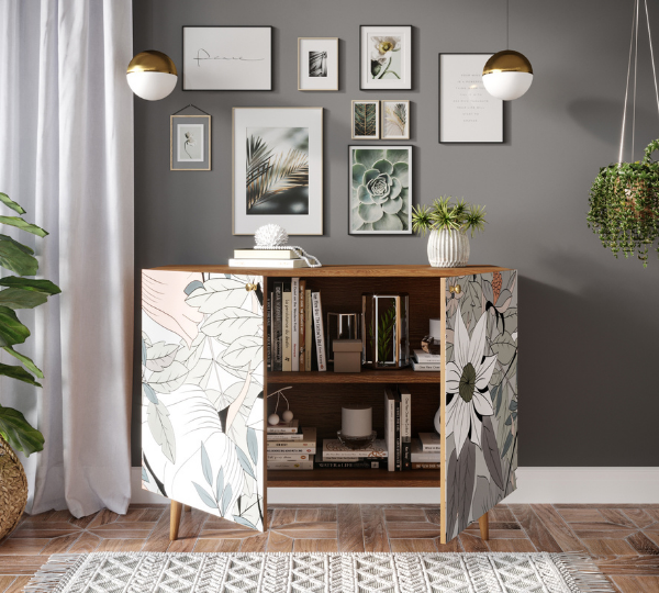 купить Комод с принтом 50 "Berber" две дверки арт BB04/Print_50