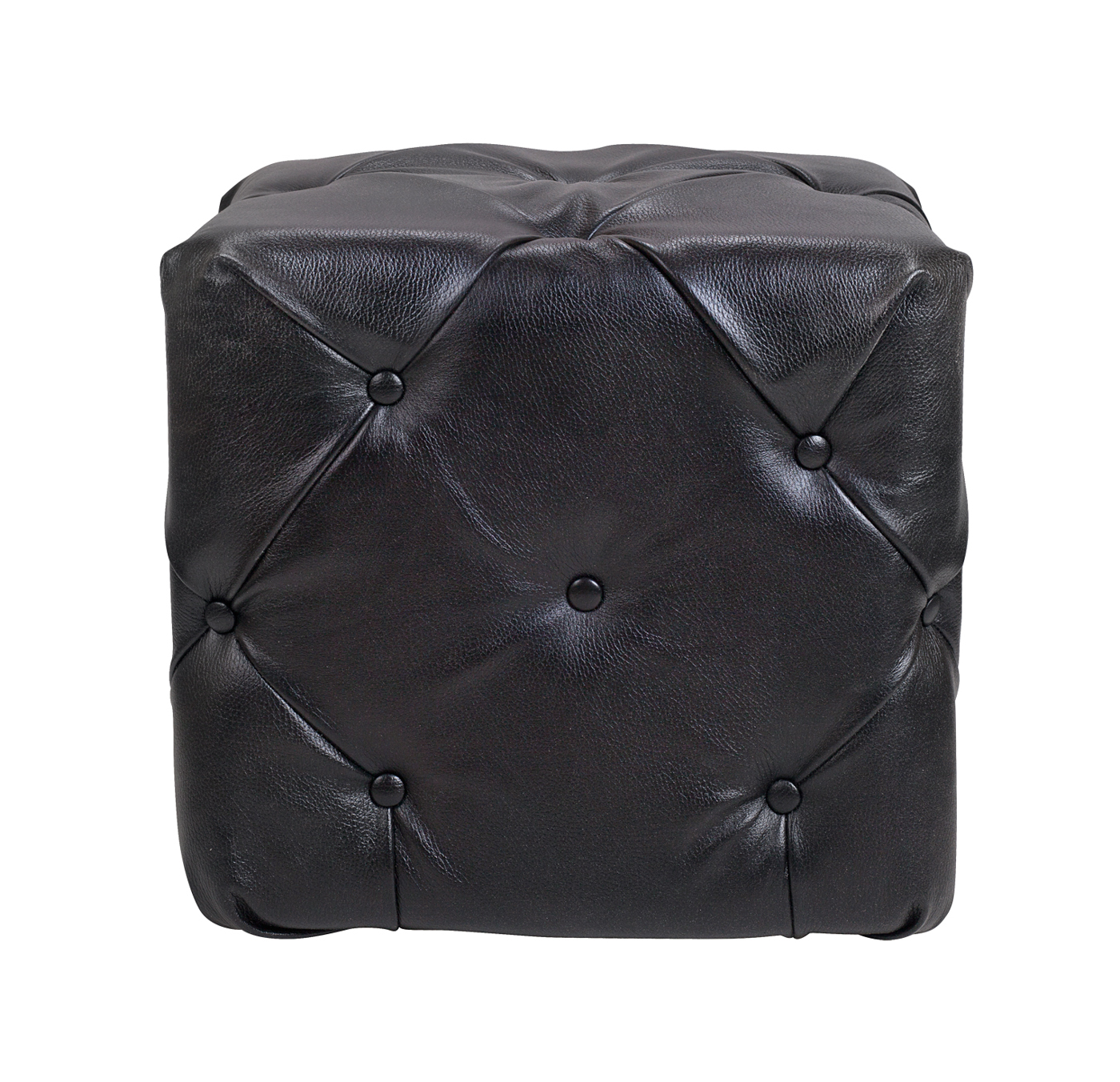 купить Дизайнерский пуф Amrit Black Leather