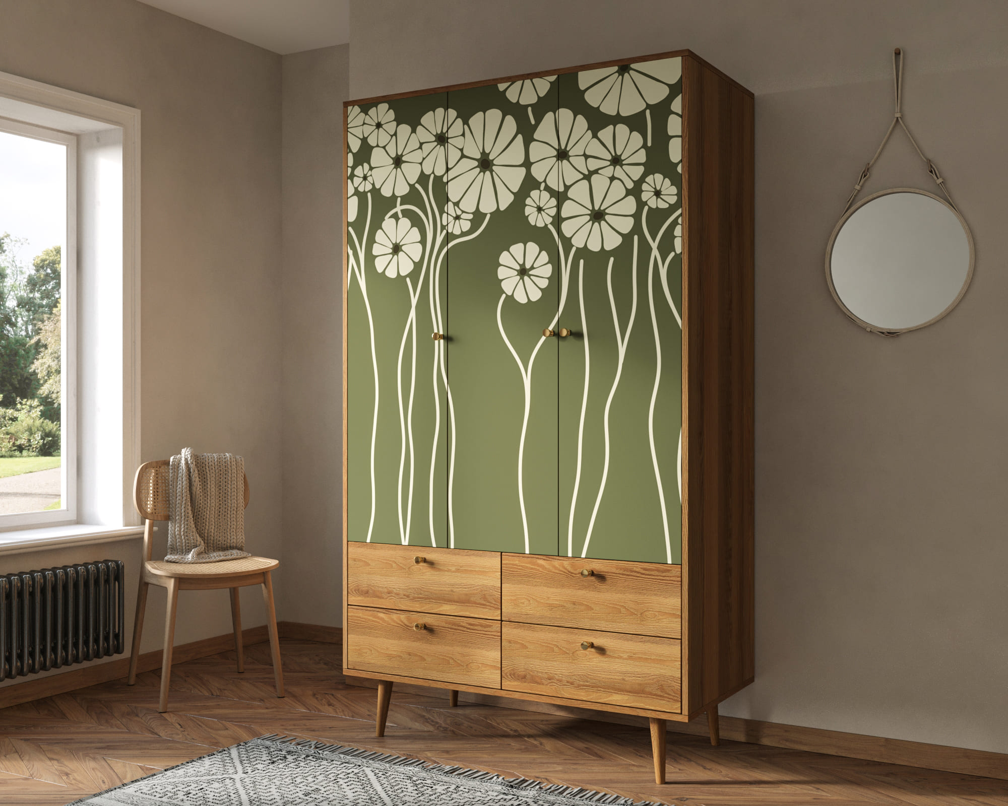 заказать Шкаф трехстворчатый "Berber" принт 53 арт BB02/Print_53 в Москве заказать Шкаф трехстворчатый "Berber" принт 53 арт BB02/Print_53