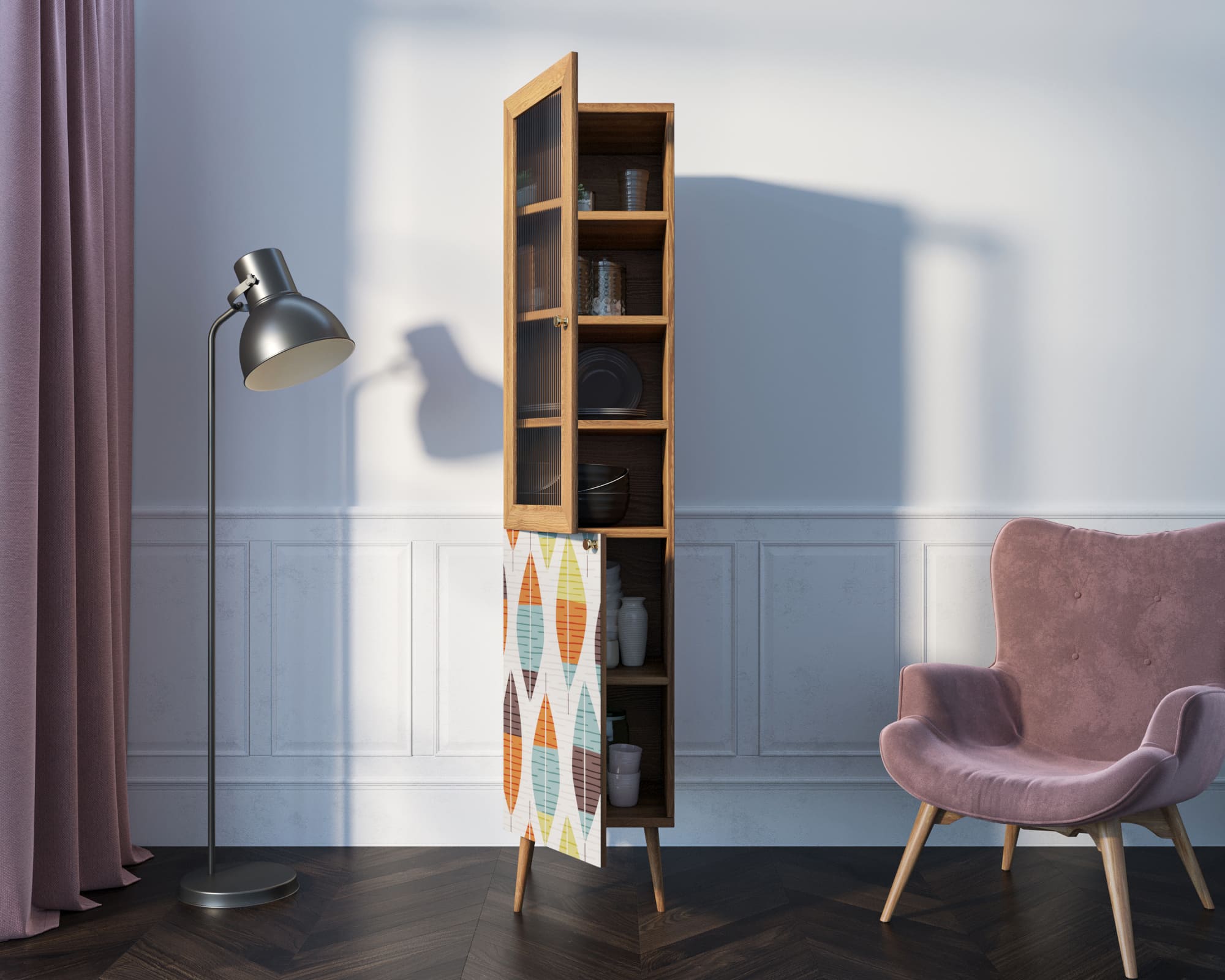 купить Буфет "Berber" узкий принт 48 арт BB39/Print_48