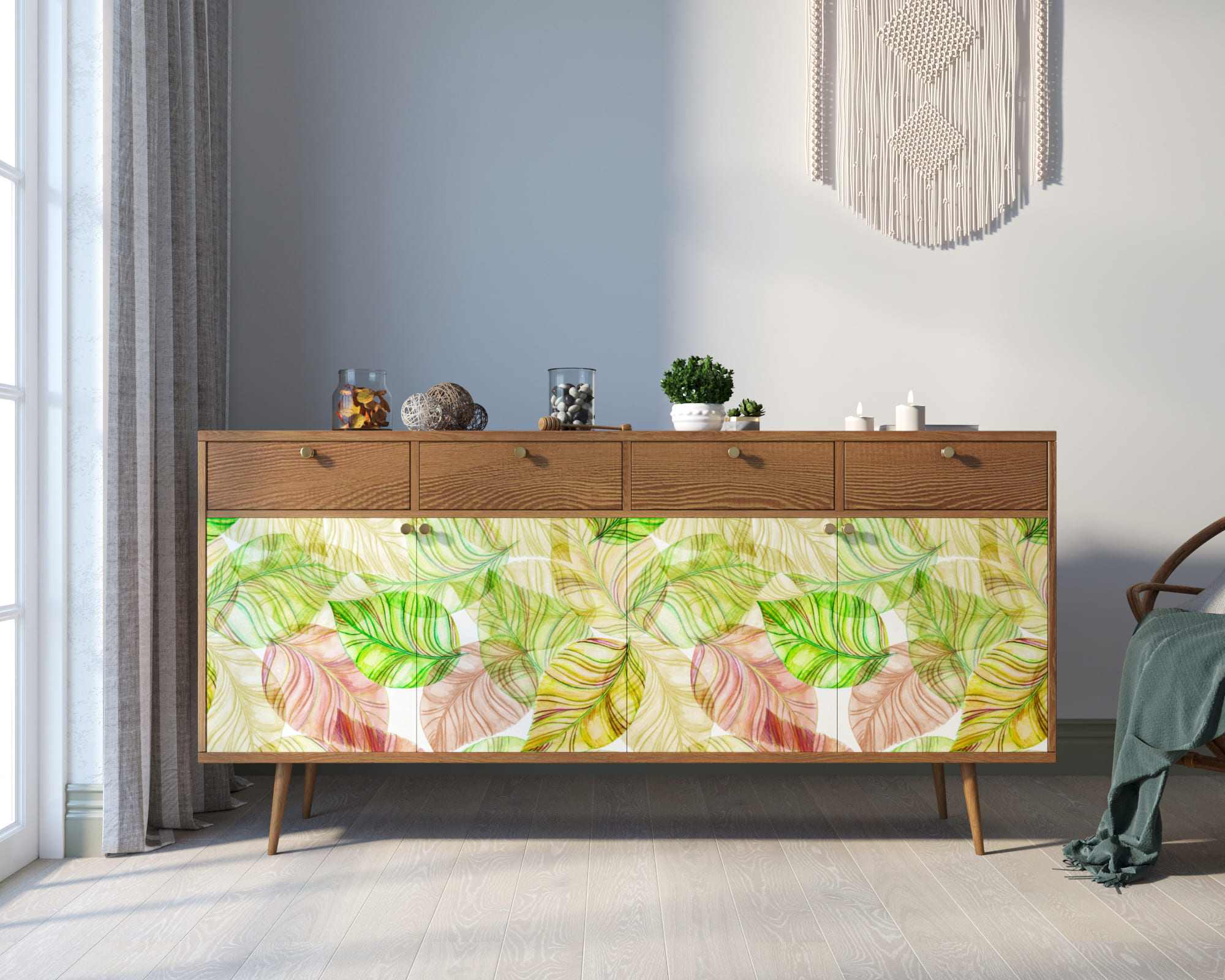 Комод "Berber" четыре дверки и четыре ящика 29 принт арт BB25/Print_29 в интернет-магазине в Москве Комод "Berber" четыре дверки и четыре ящика 29 принт арт BB25/Print_29 в интернет-магазине