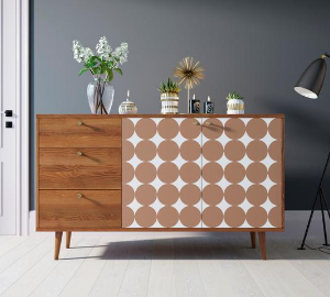 Комод "Berber" с двумя дверками и ящиками 17 принт арт BB05/Print_17