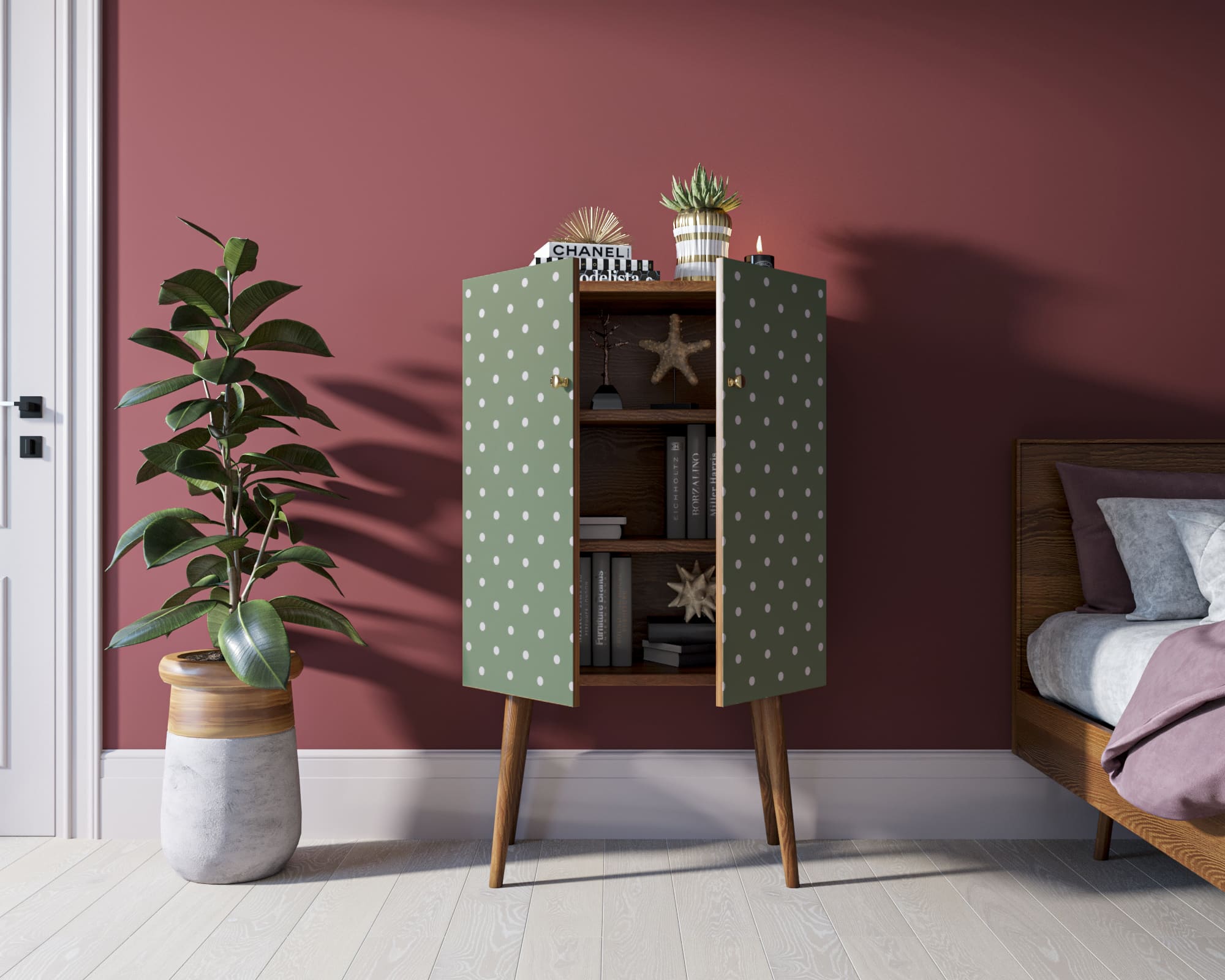 Комод на высоких ножках "Berber" 12 принт арт BB09/Print_12 в интернет-магазине