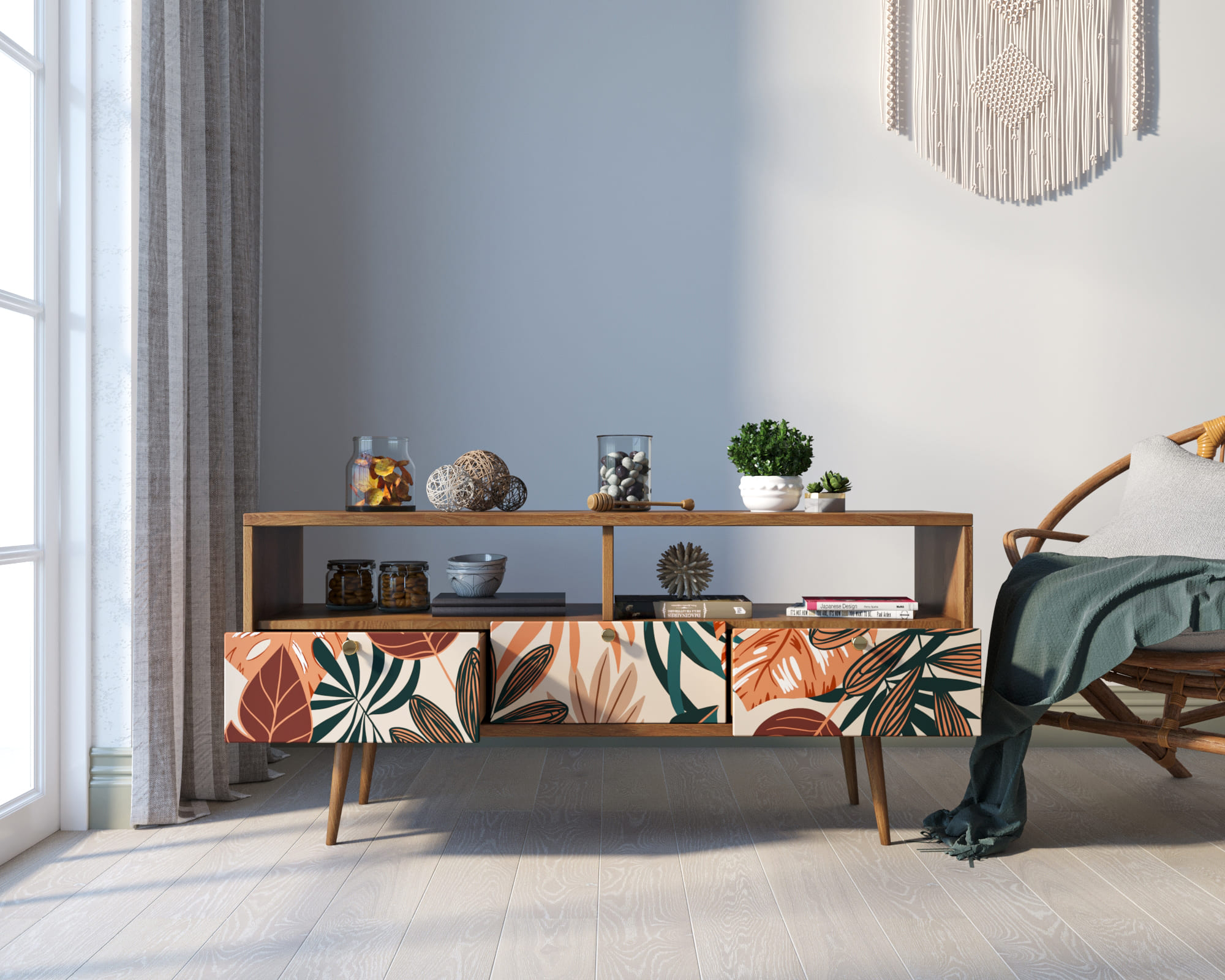 купить Консоль "Berber" с тремя ящиками принт 25 арт BB23/Print_25 в Москве купить Консоль "Berber" с тремя ящиками принт 25 арт BB23/Print_25