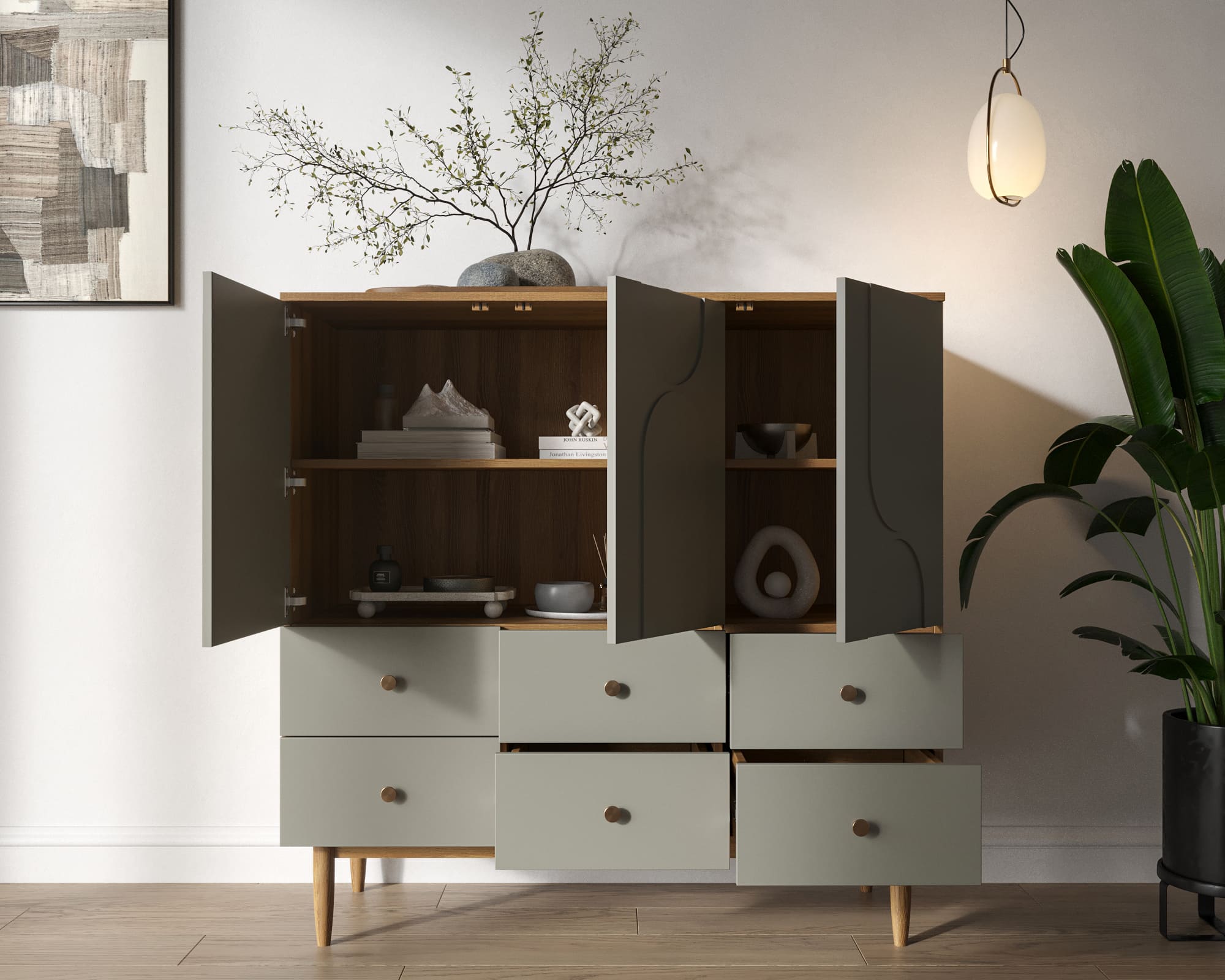 купить Комод с тремя дверками и шестью ящиками "Arka" AR18-F2