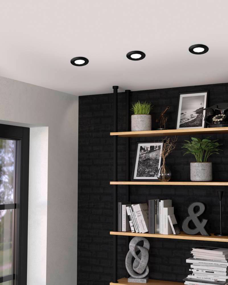 купить 900752 Комплект встраиваемых светильников PENETO, 3X4,6W (GU10), ?87, сталь, черный в Москве купить 900752 Комплект встраиваемых светильников PENETO, 3X4,6W (GU10), ?87, сталь, черный