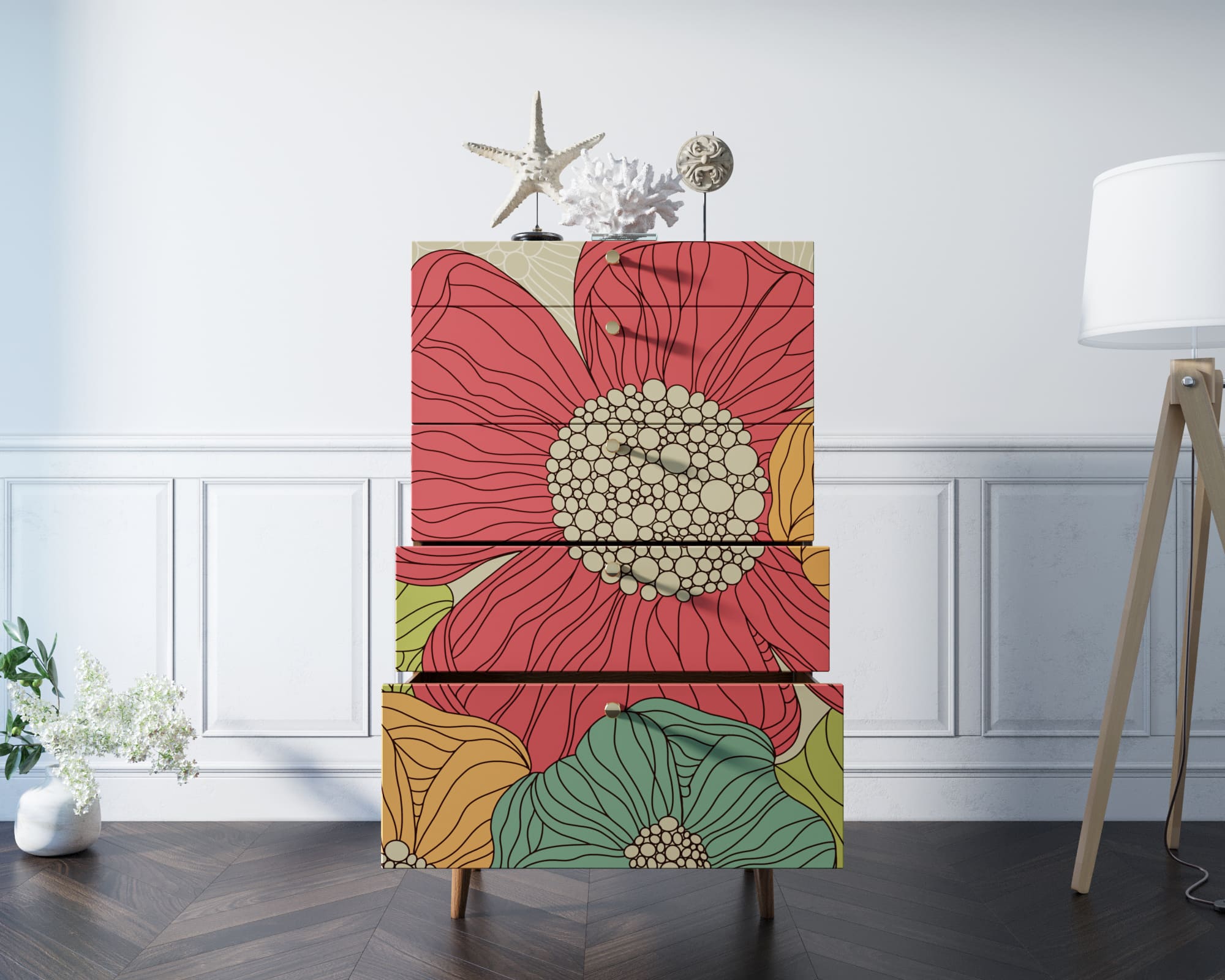 Комод высокий "Berber" принт 5 арт BB10/Print_05 в интернет-магазине в Москве Комод высокий "Berber" принт 5 арт BB10/Print_05 в интернет-магазине