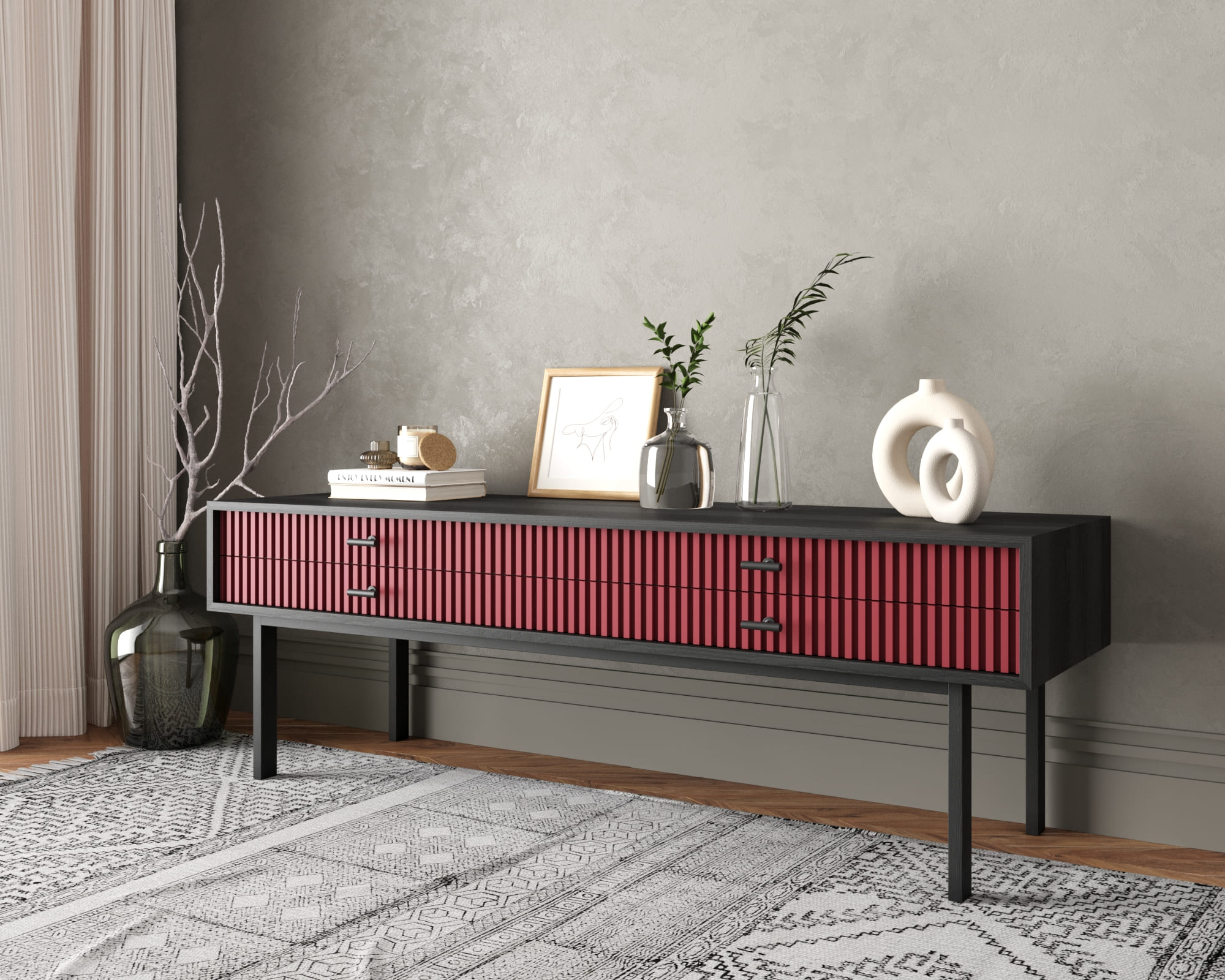 заказать Консоль с двумя ящиками "Emerson" арт EM23/red/L в Москве заказать Консоль с двумя ящиками "Emerson" арт EM23/red/L