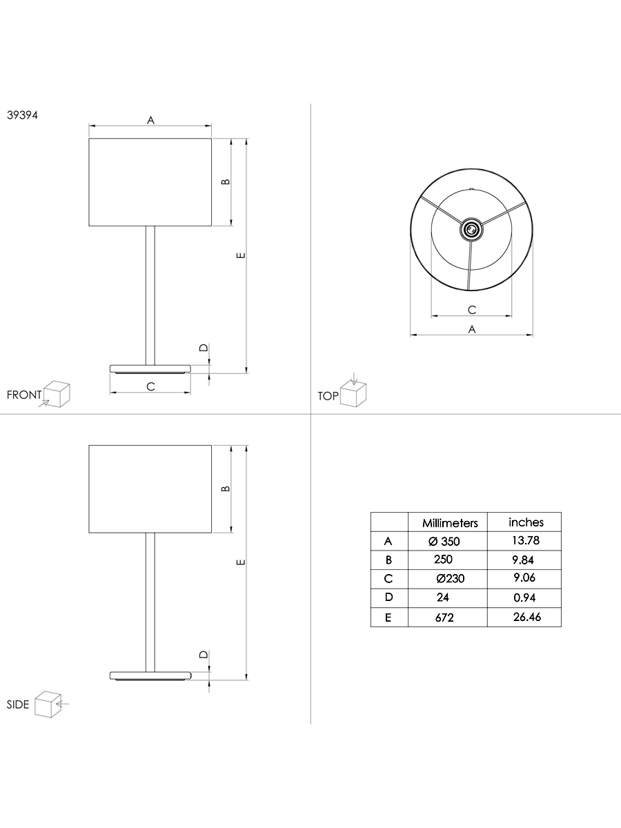 39394 Настольная лампа SAGANTO в интернет-магазине