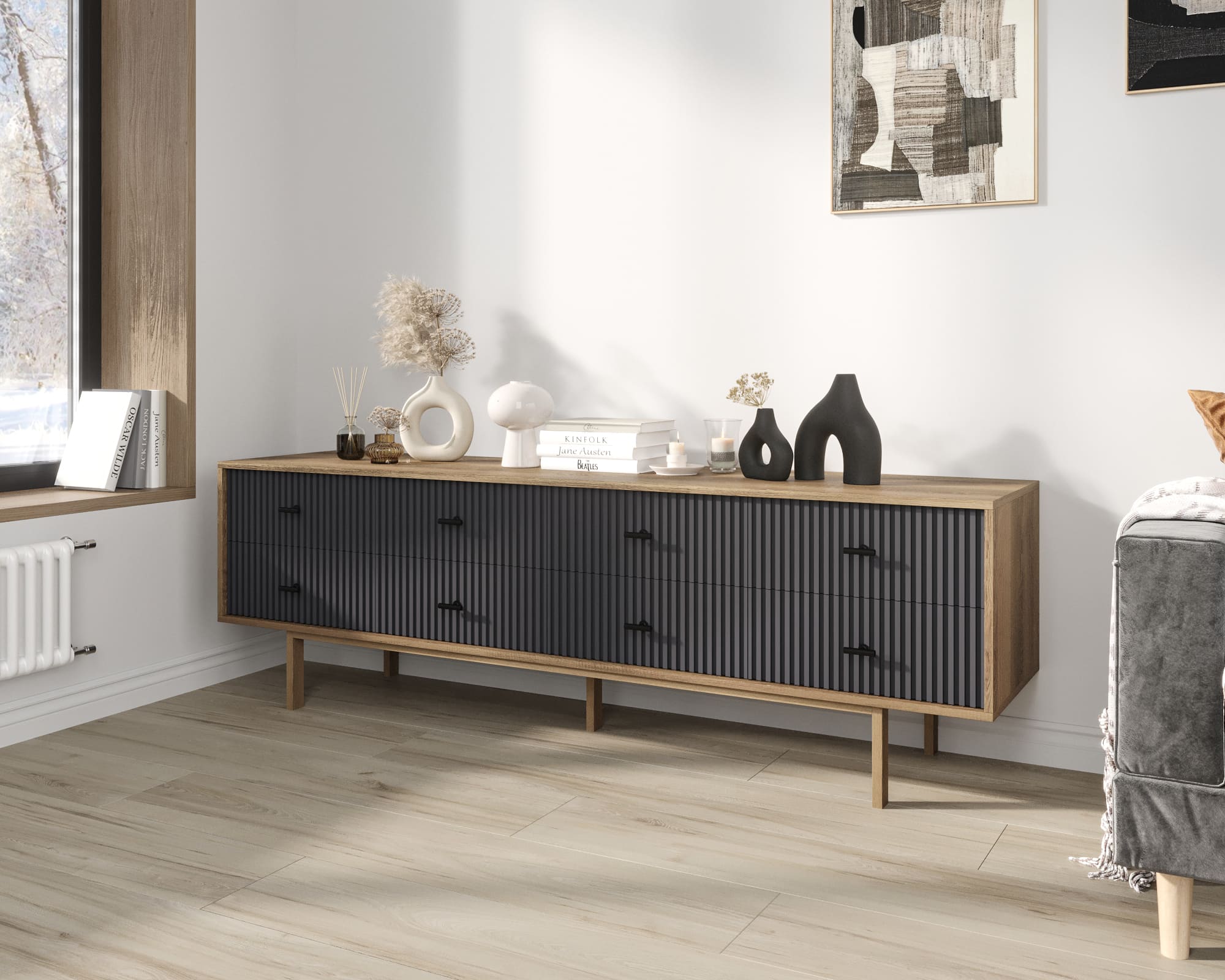 заказать Комод с восемью ящиками "Emerson" арт EM03/7024/L в Москве заказать Комод с восемью ящиками "Emerson" арт EM03/7024/L