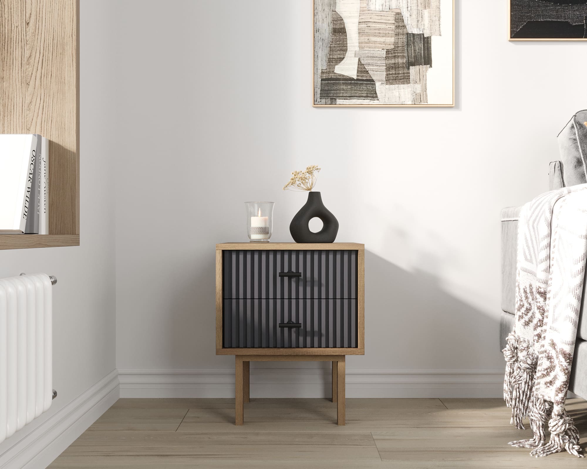 Тумбочка с двумя ящиками "Emerson" арт EM16/7024/L в интернет-магазине