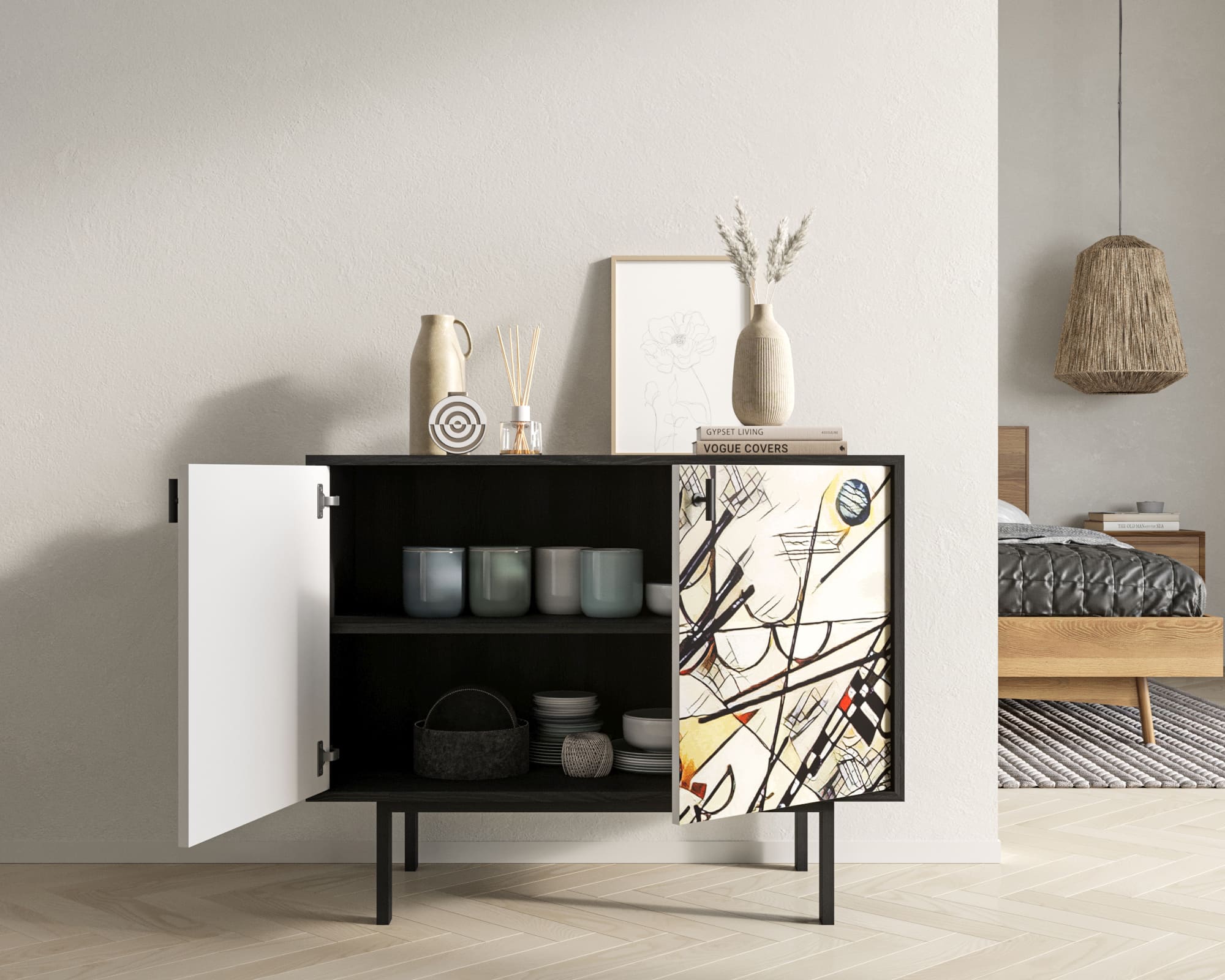 купить Комод с двумя дверками "Emerson" by Kandisky арт EM02/Print_01