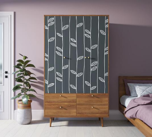 Шкаф трехстворчатый "Berber" принт 18 арт BB02/Print_18