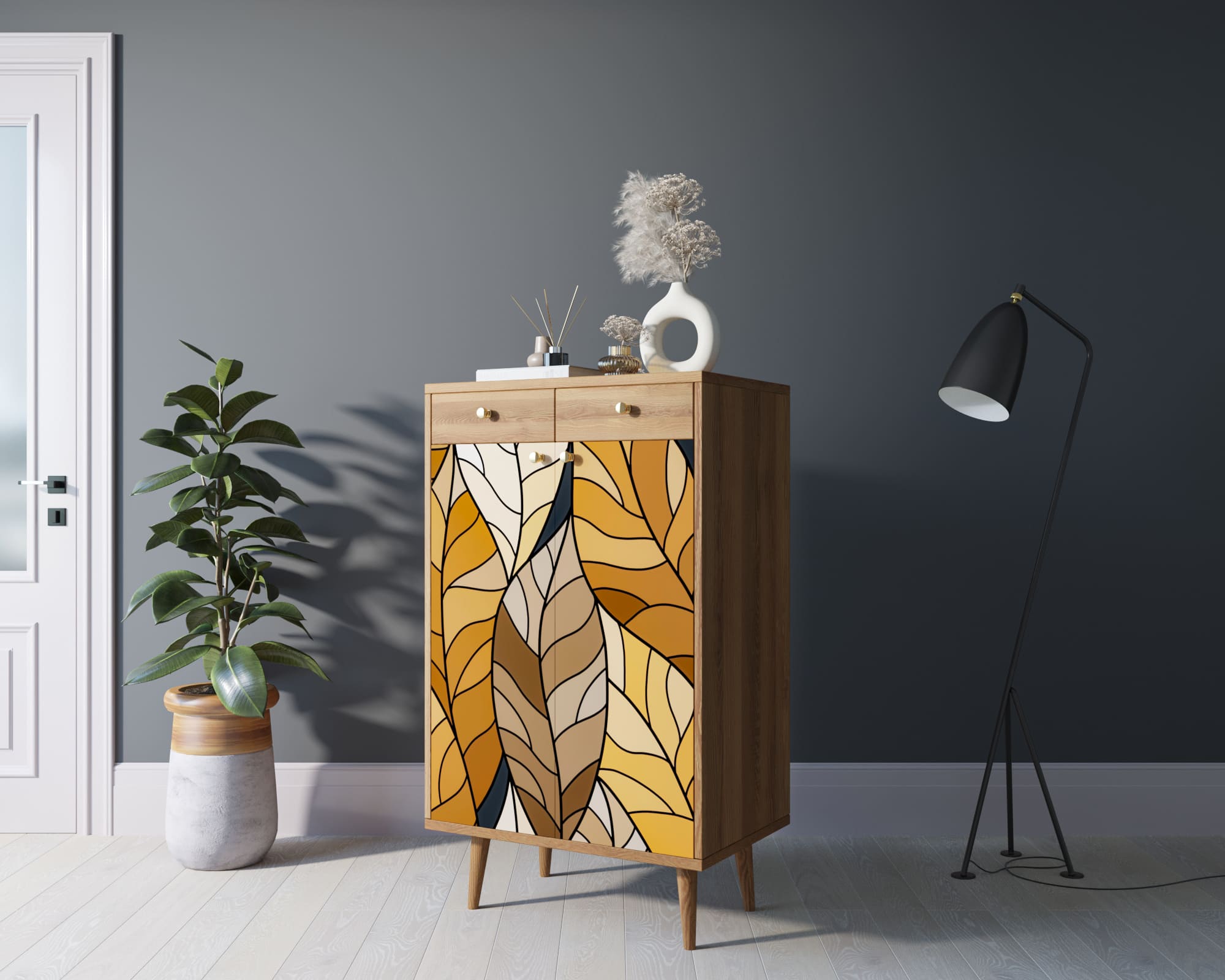 заказать Комод "Berber" два ящика и дверки 08 принт арт BB46/Print_08