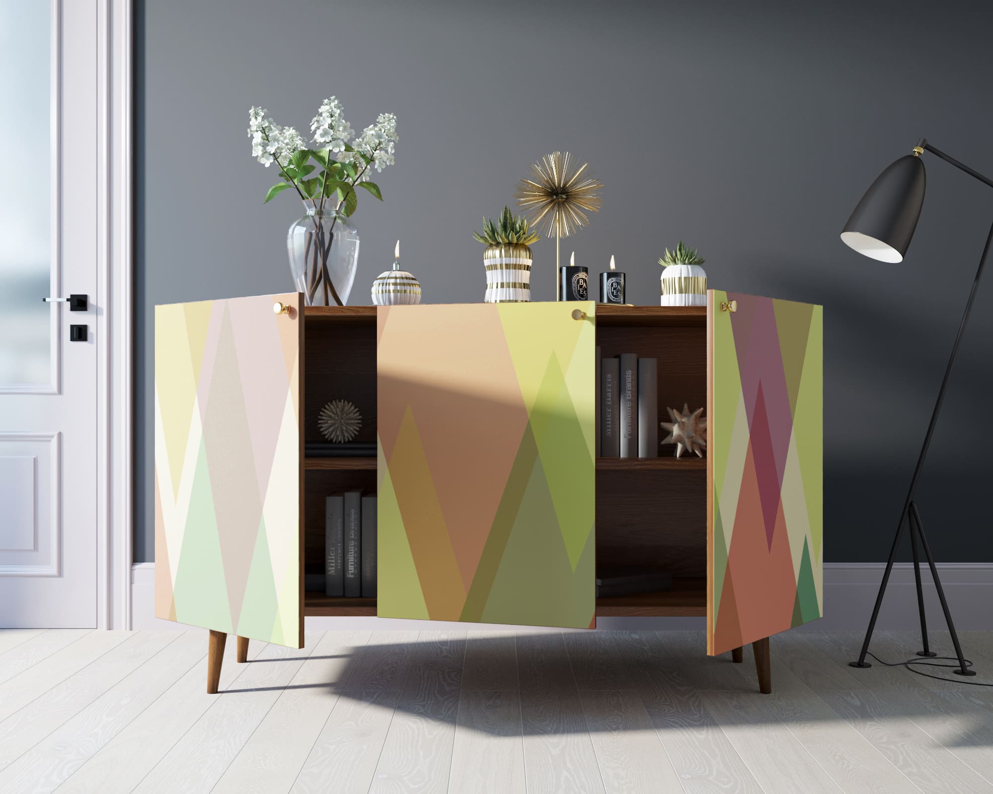 Комод "Berber" три дверки 16 принт арт BB01/Print_16 в интернет-магазине в Москве Комод "Berber" три дверки 16 принт арт BB01/Print_16 в интернет-магазине