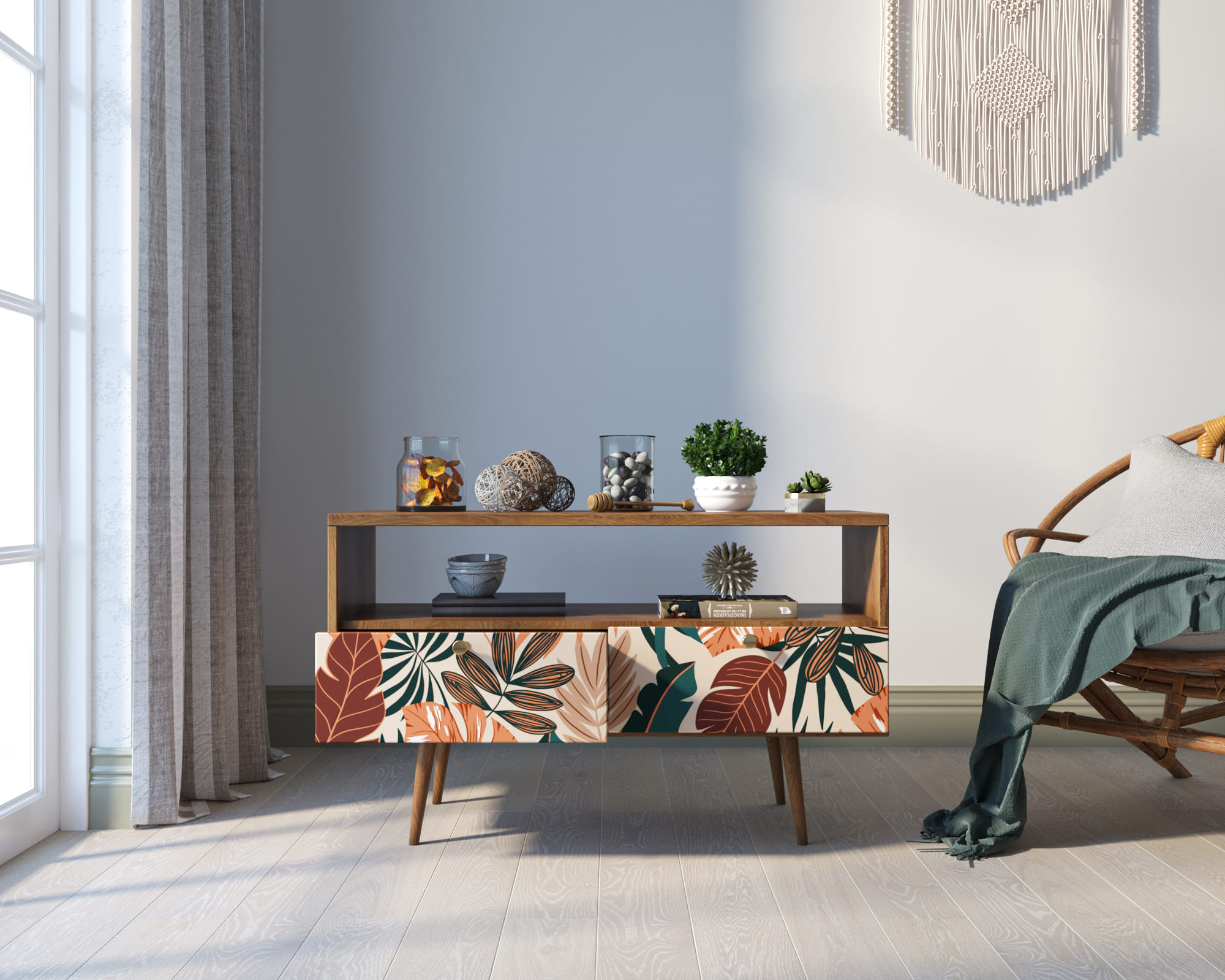 купить Консоль "Berber" с двумя ящиками принт 25 арт BB22/Print_25