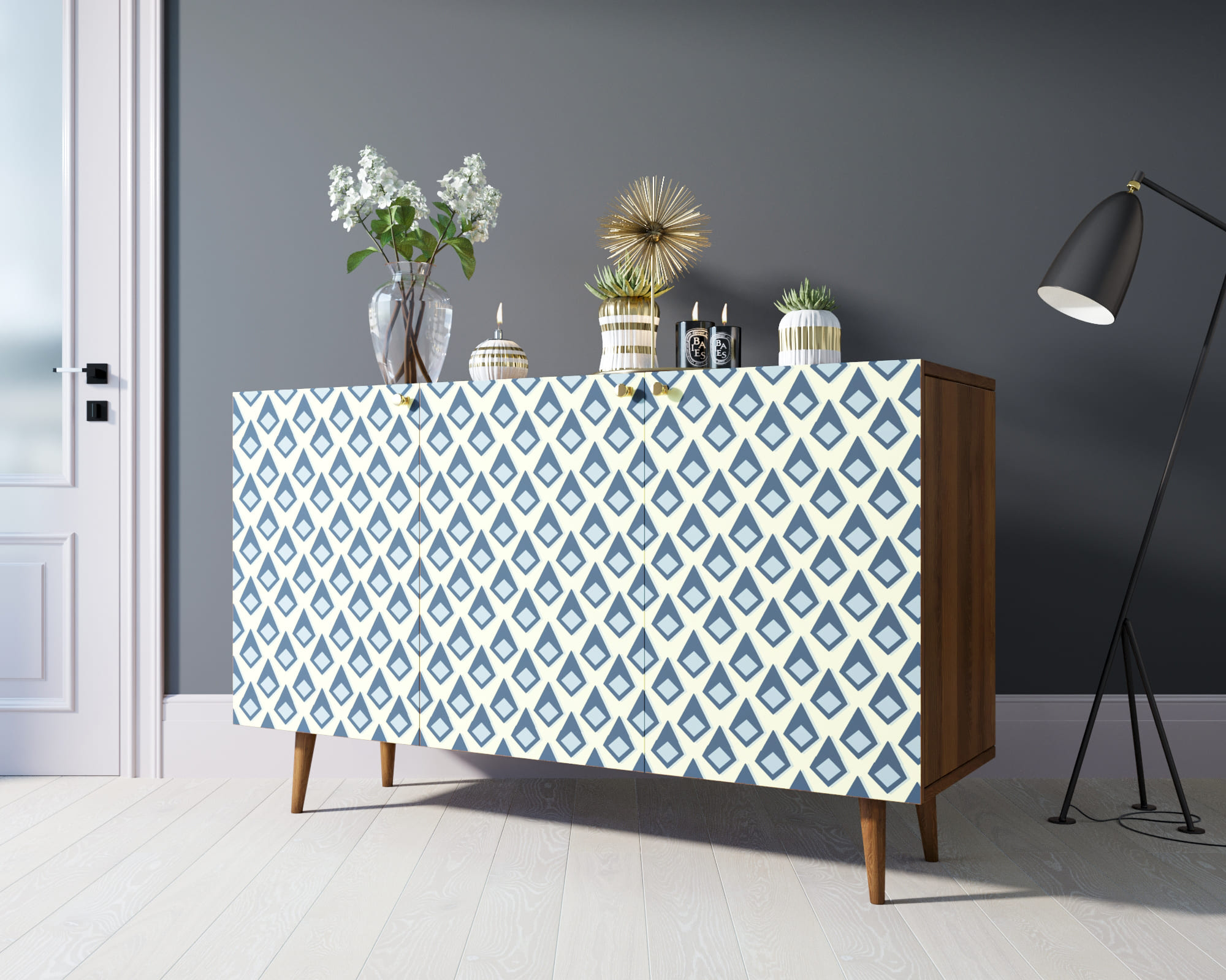 фото Комод "Berber" три дверки 13 принт арт BB01/Print_13