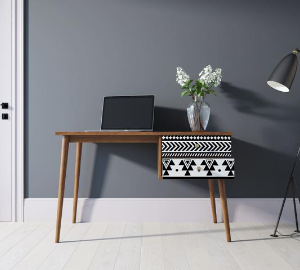 Стол рабочий "Berber" принт 19 с одной тумбой арт BB20/Print_19