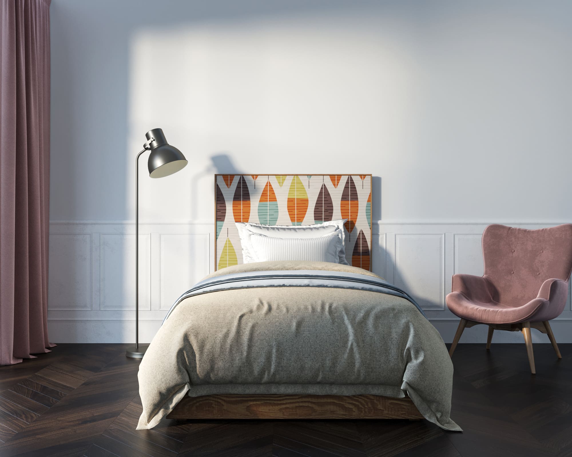 Кровать "Berber" 120х200 см принт 48 арт BB42/Print_48 в интернет-магазине