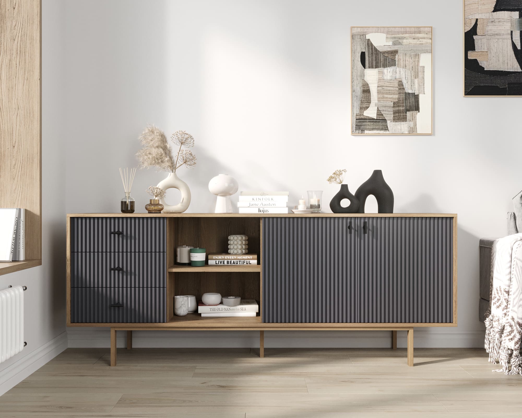 Комод с дверками и нишей "Emerson" арт EM15/7024/L в интернет-магазине