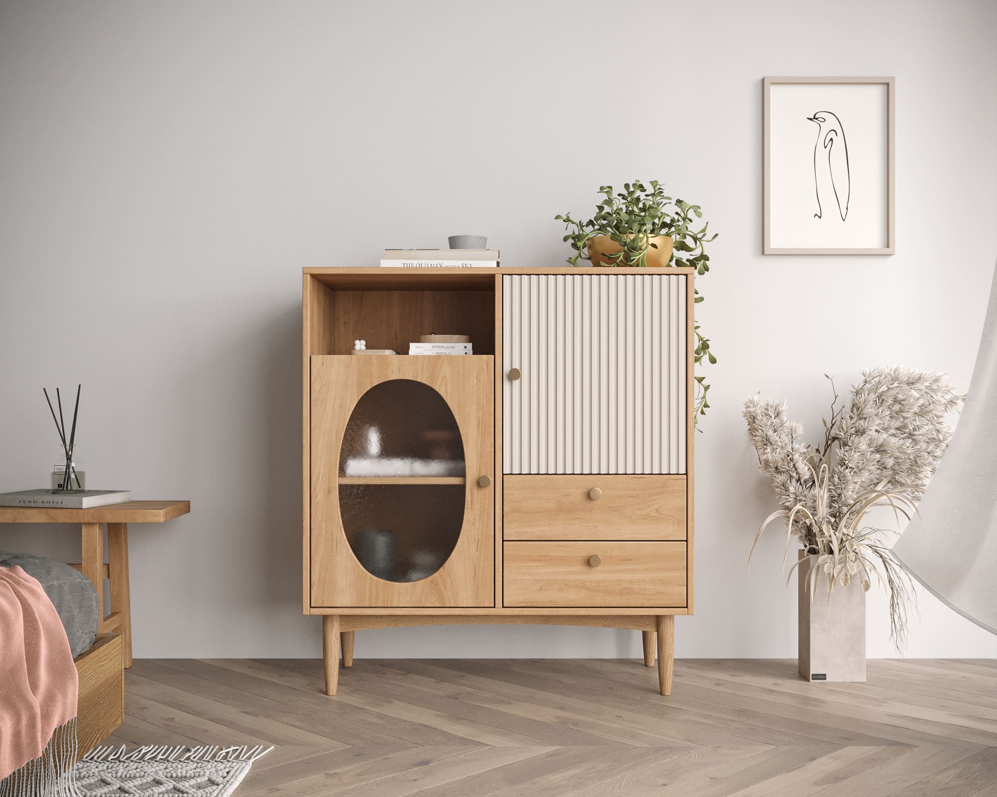 Комод "Bubble" с двумя дверками и двумя ящиками арт BBL06 в интернет-магазине