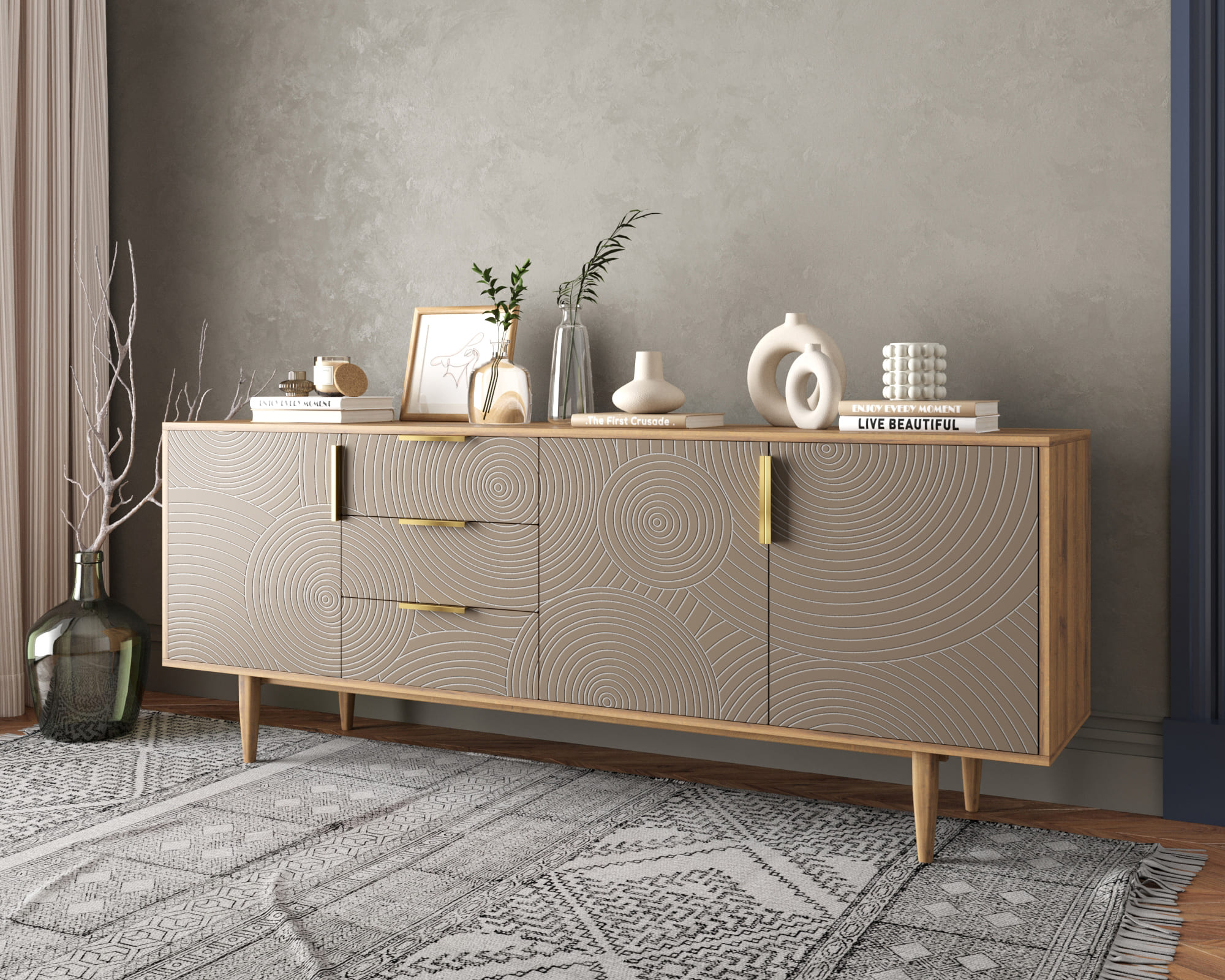 заказать Комод "Line" удлиненный R25/beige