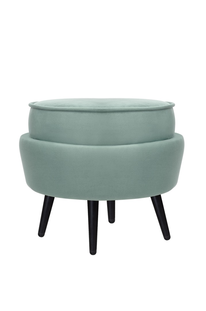 купить Пуф Pearl Adorn Green на черных ножках