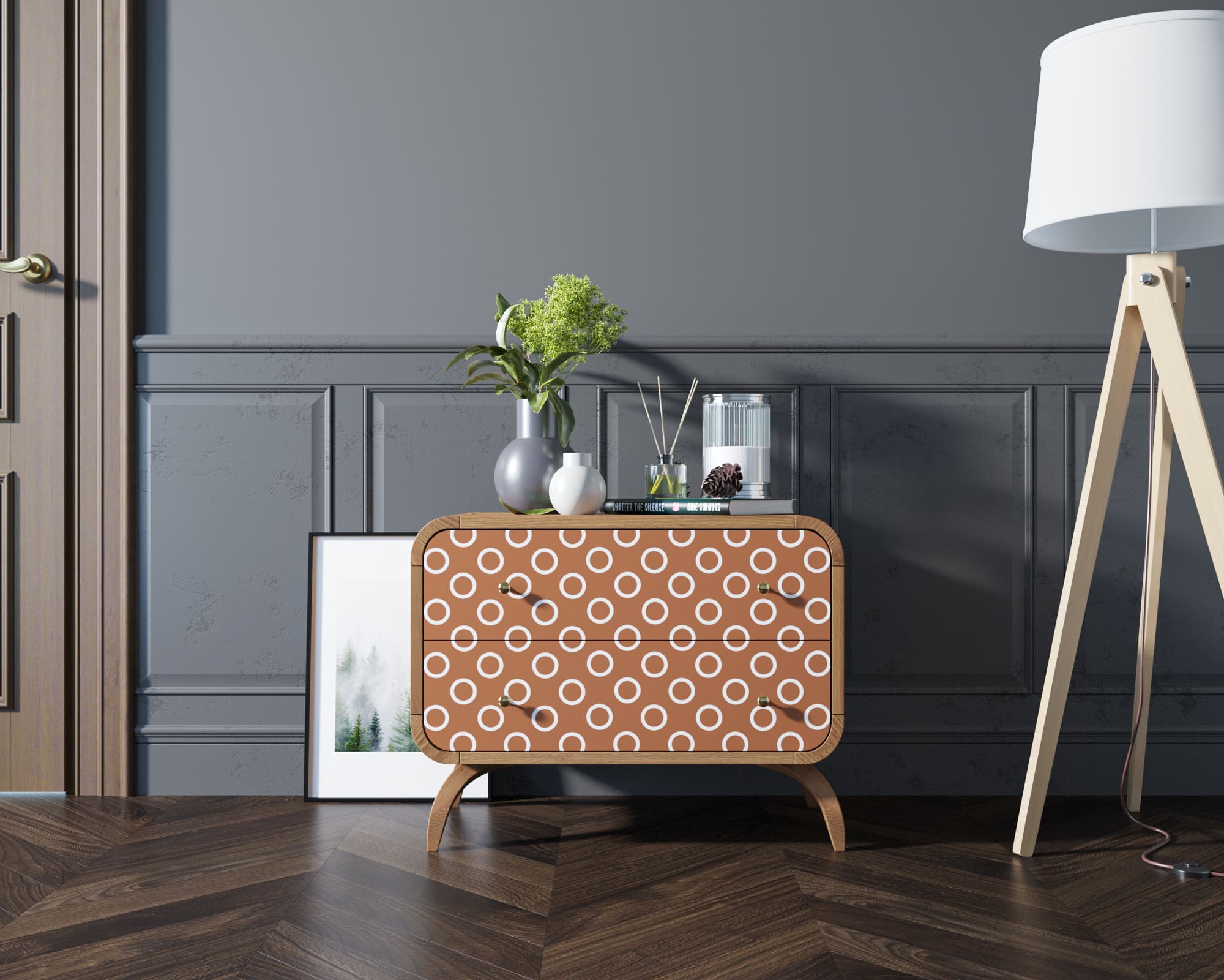 Комод "Ellipse Print" с двумя ящиками принт 3 арт EL02/print_3 в интернет-магазине в Москве Комод "Ellipse Print" с двумя ящиками принт 3 арт EL02/print_3 в интернет-магазине