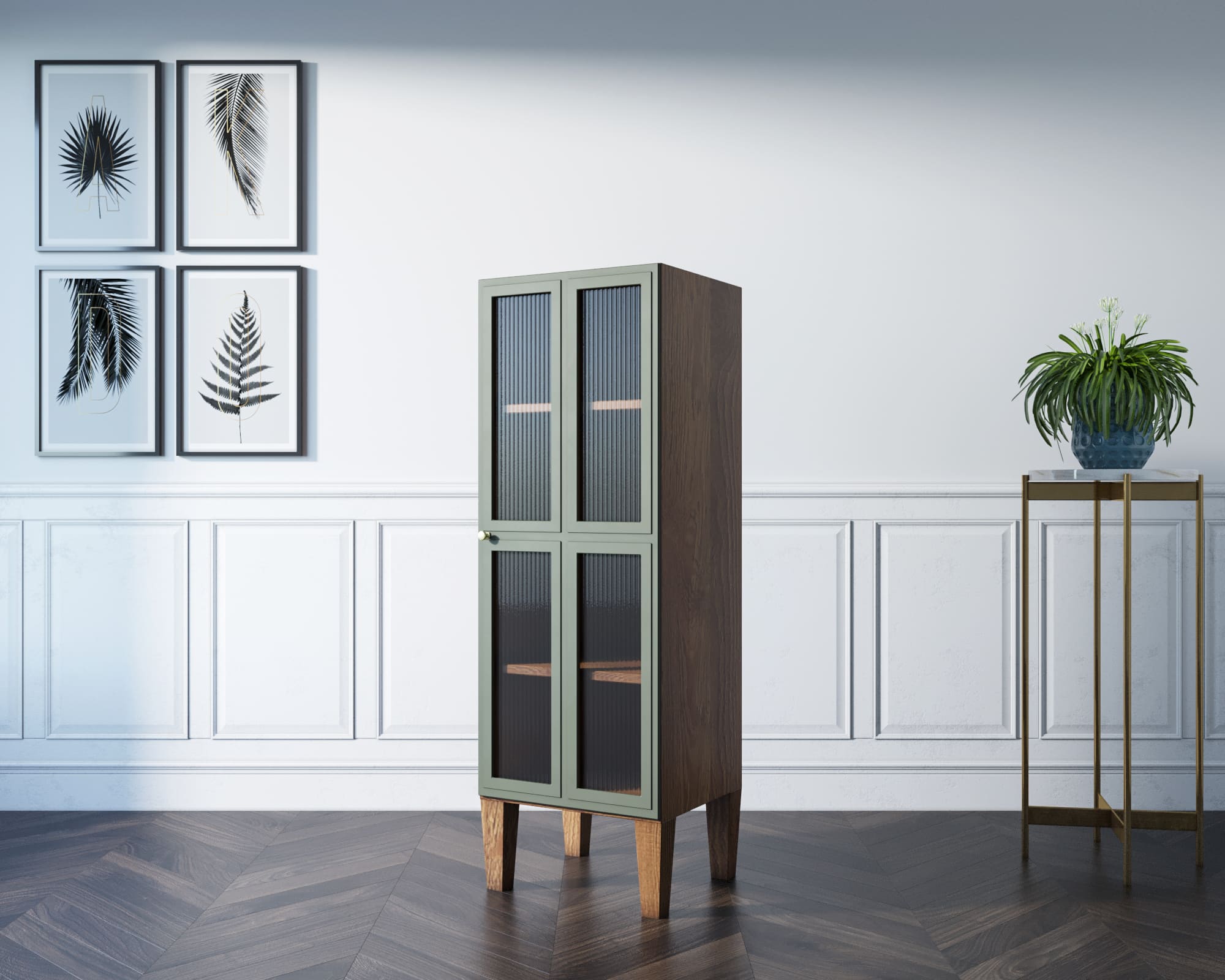 заказать Шкаф-витрина "Andersen" с рифлеными стеклами арт AN14 в Москве заказать Шкаф-витрина "Andersen" с рифлеными стеклами арт AN14