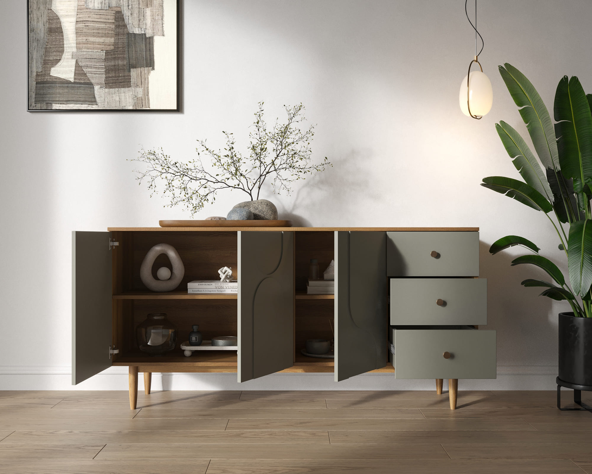 купить Комод с тремя дверками и ящиками "Arka" AR02-F2