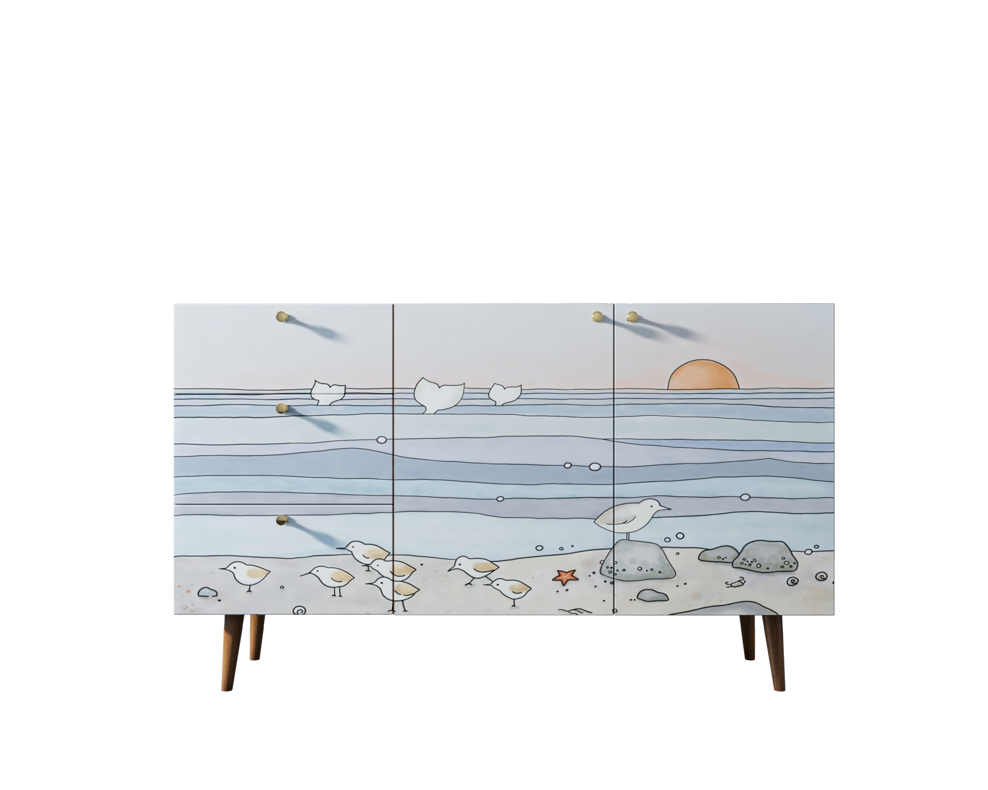 заказать Комод "Berber" с двумя дверками и ящиками принт 10 арт BB17/Print_10