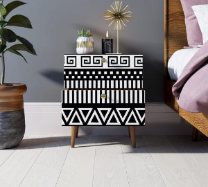 купить Тумбочка "Berber" с двумя ящиками 19 принт арт BB03/Print_19, разноцветная