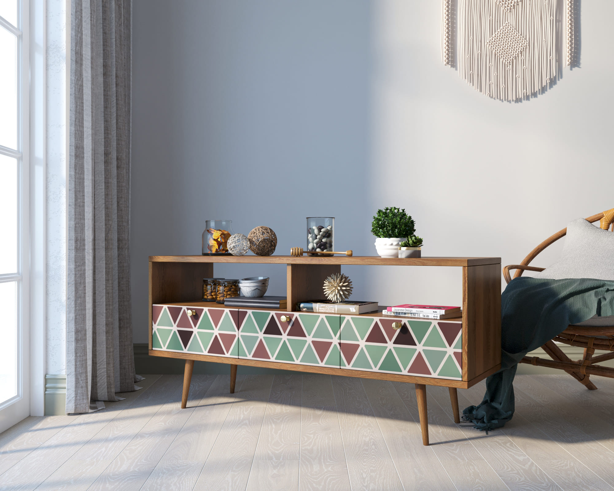 заказать Консоль "Berber" с тремя ящиками принт 26 арт BB23/Print_26 в Москве заказать Консоль "Berber" с тремя ящиками принт 26 арт BB23/Print_26