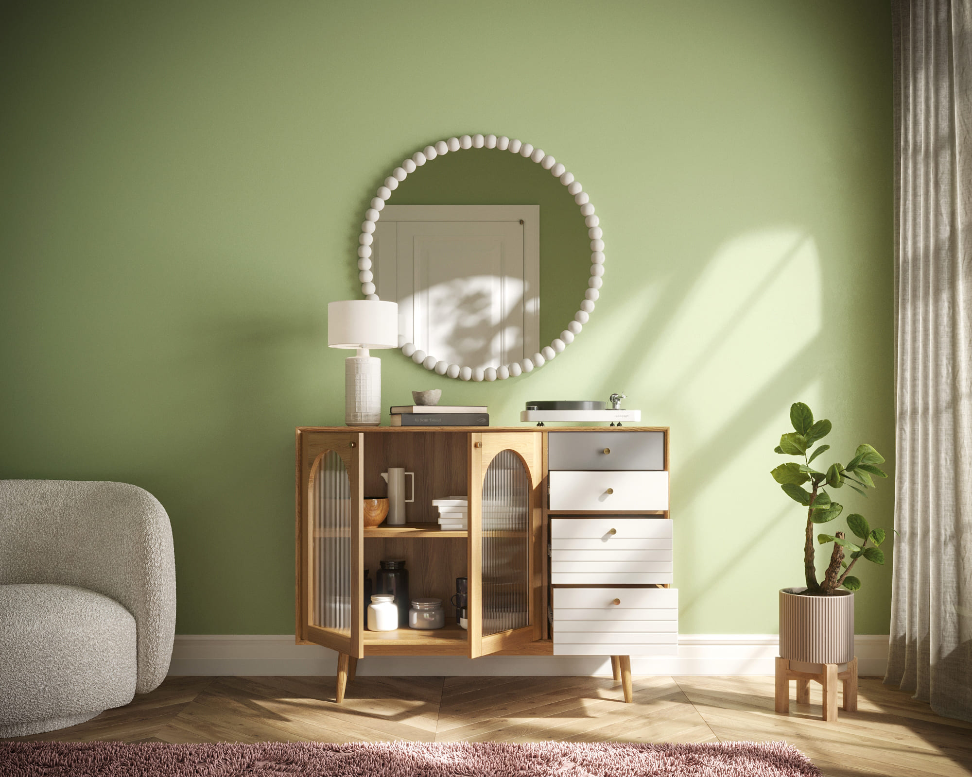 купить Комод "Pollo" с ящиками и дверками арт. POL02