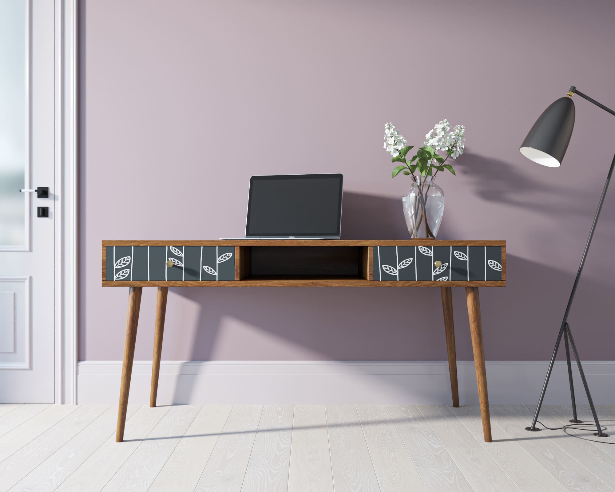 Стол рабочий "Berber" принт 18 арт BB18/Print_18 в интерьере в Москве Стол рабочий "Berber" принт 18 арт BB18/Print_18 в интерьере