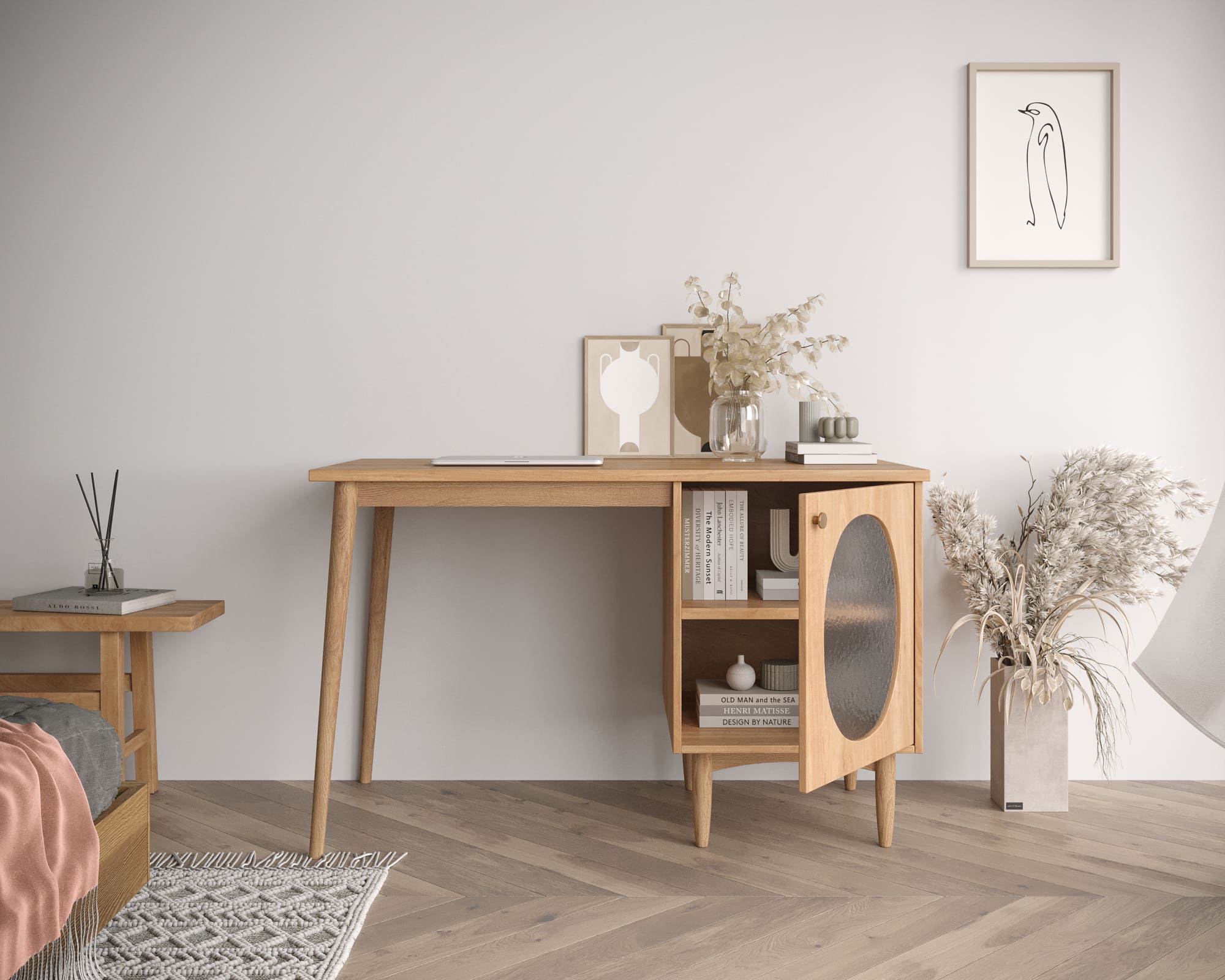 купить Стол рабочий "Bubble" с правой тумбой арт BBL08