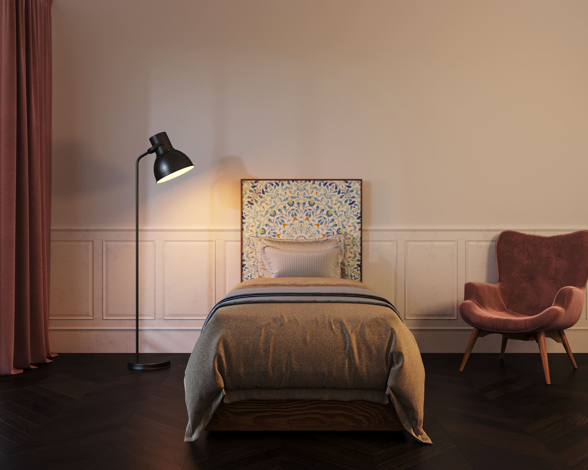 купить Кровать "Berber" 90х200 см принт 46 арт BB43/Print_46