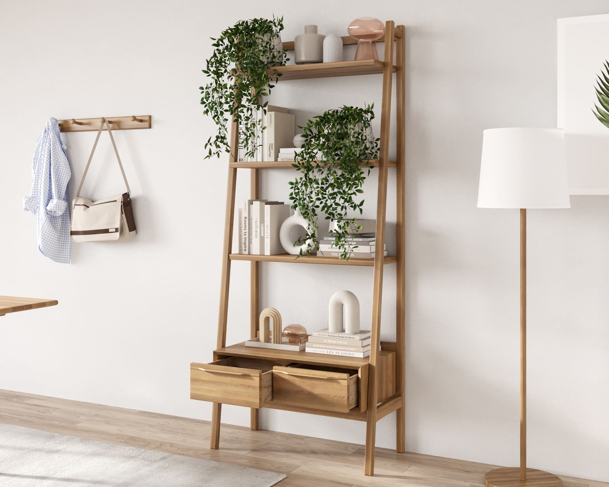 купить Узкий стеллаж "Bruni" с двумя ящиками арт BR30