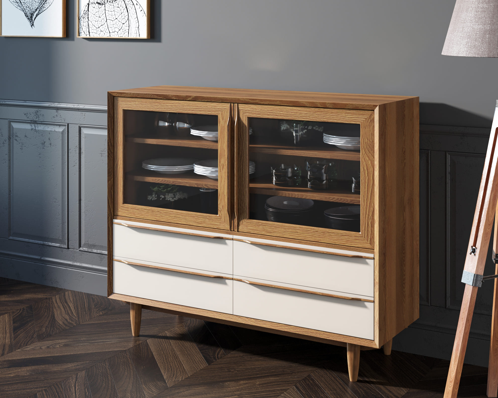 заказать Буфет "Bruni white" низкий арт BR34WH