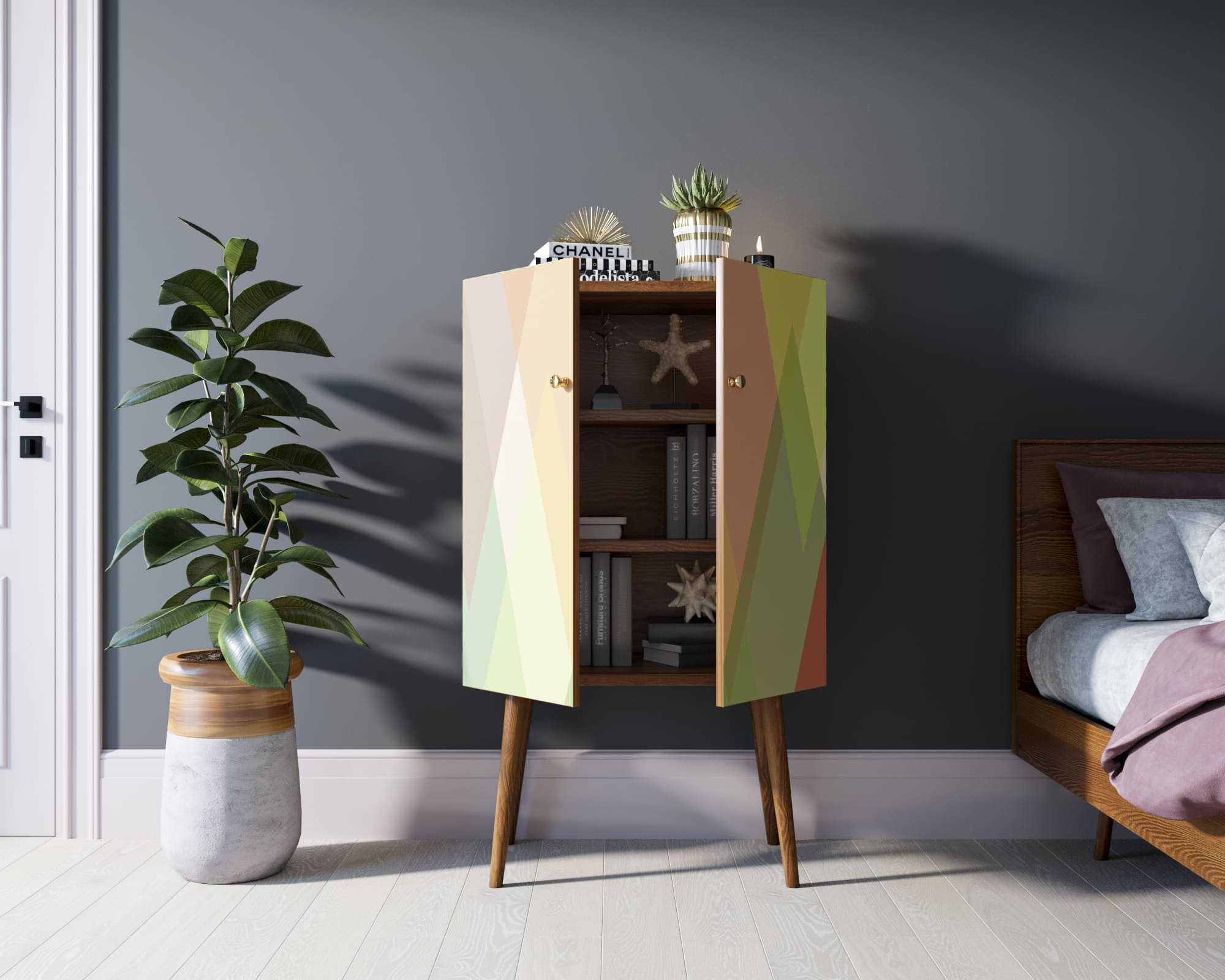 Комод на высоких ножках "Berber" 16 принт арт BB09/Print_16 в интернет-магазине