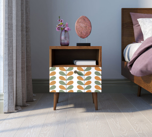 купить Тумбочка "Berber" с одним ящиком 23 принт арт BB06/Print_23, разноцветная