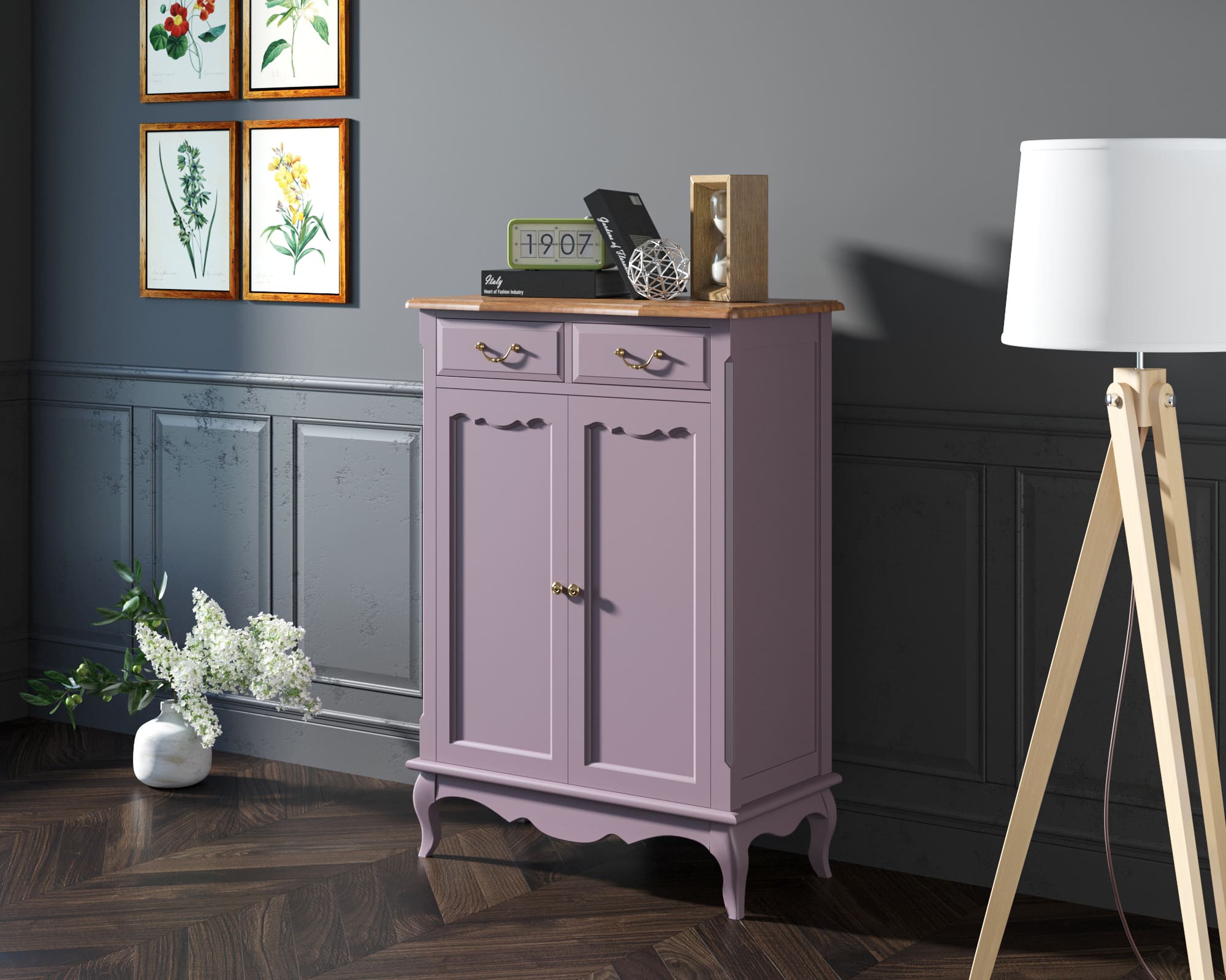 заказать Комод «Leontina Lavanda» на 2 ящика 2 дверки арт ST9329RL