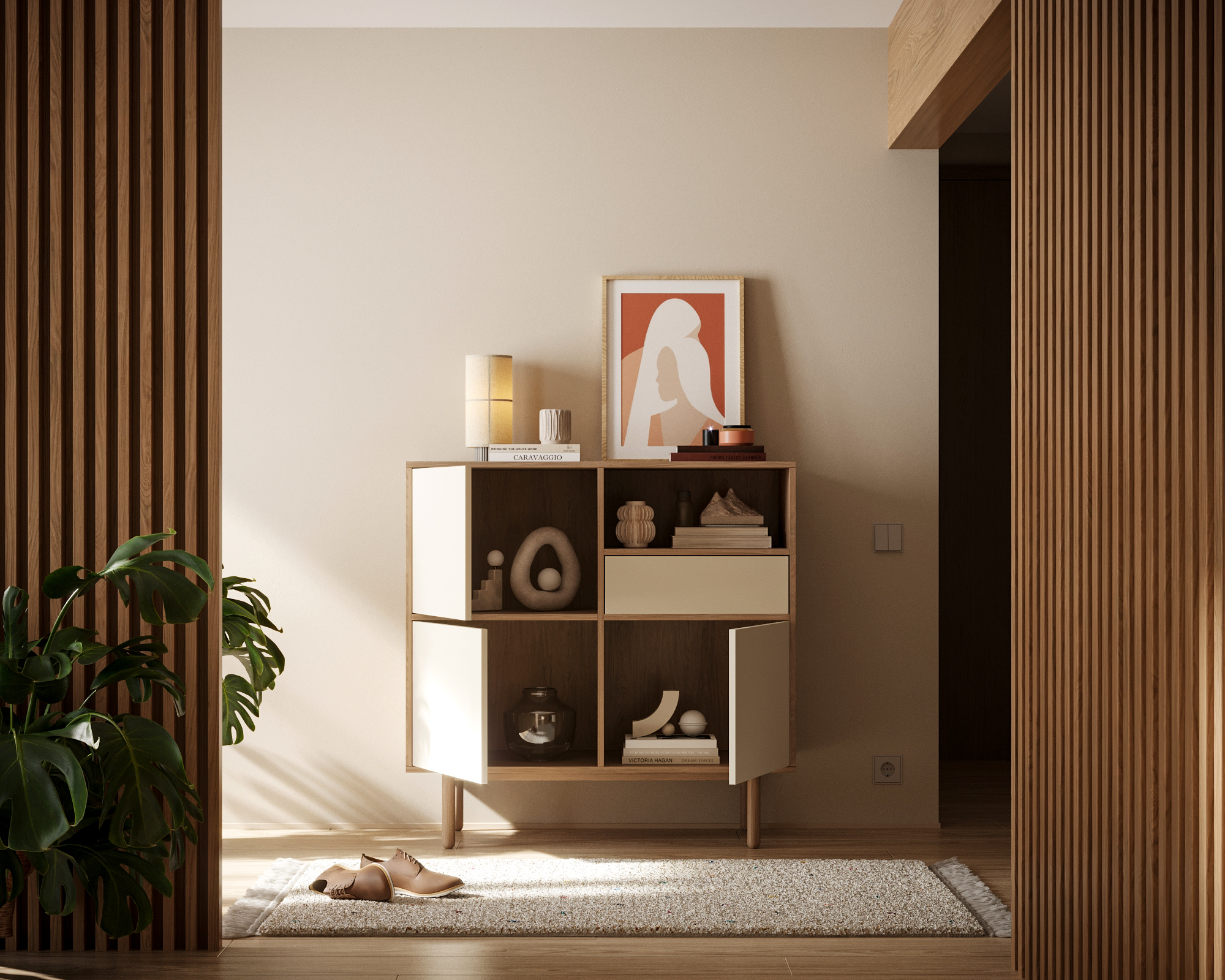 купить Комод с тремя дверками и ящиком "Alice" арт ALC04