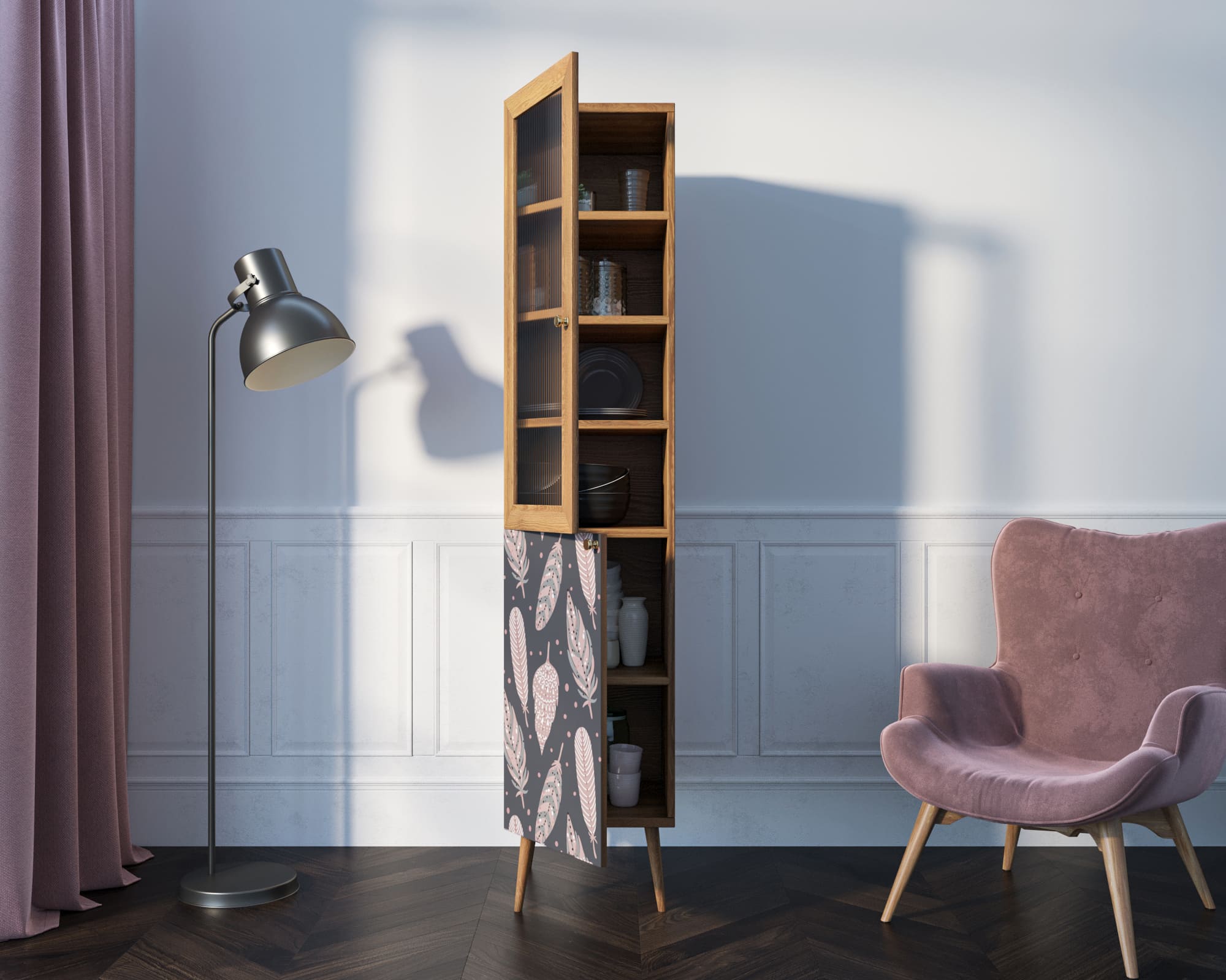 купить Буфет "Berber" узкий принт 40 арт BB39/Print_40