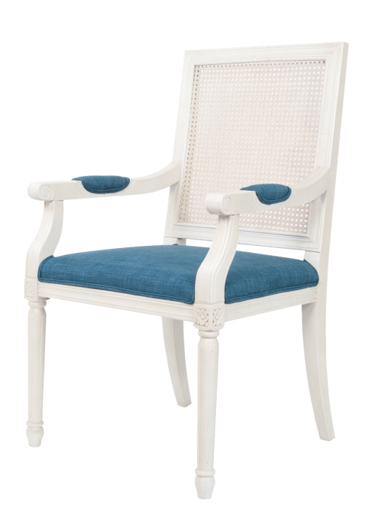 Мягкий стул с подлокотниками Wilton White в интернет-магазине