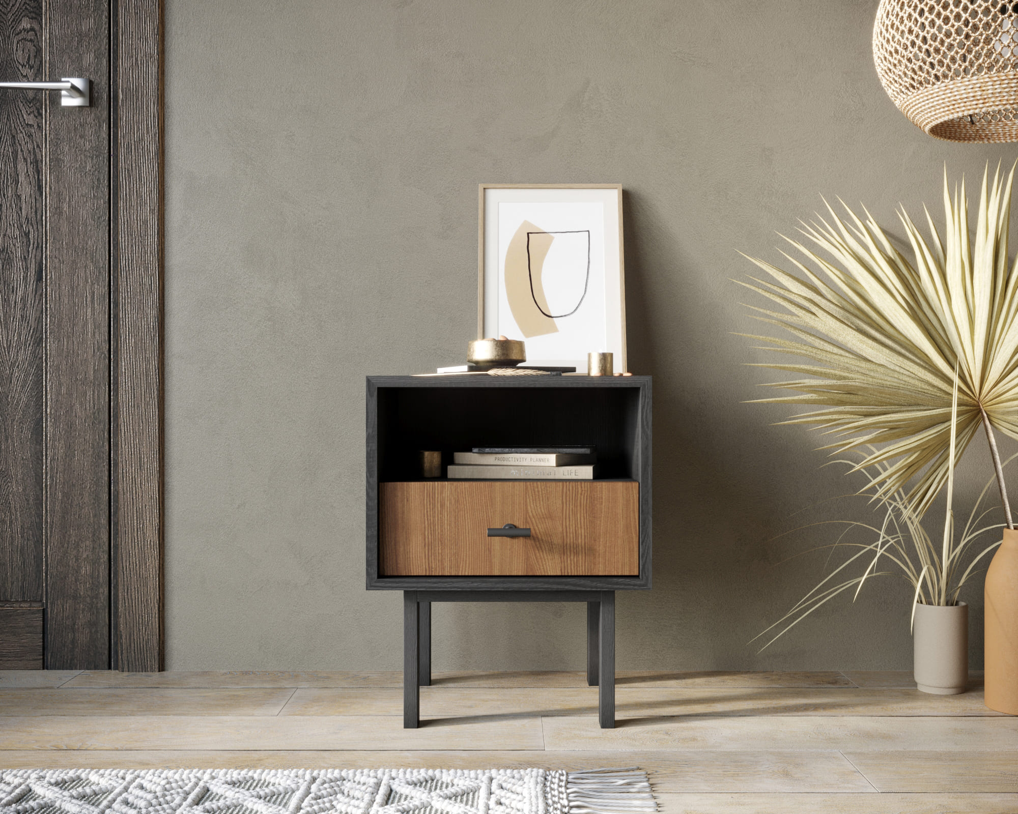 Тумбочка с нижним ящиком "Emerson" арт EM17 в интернет-магазине