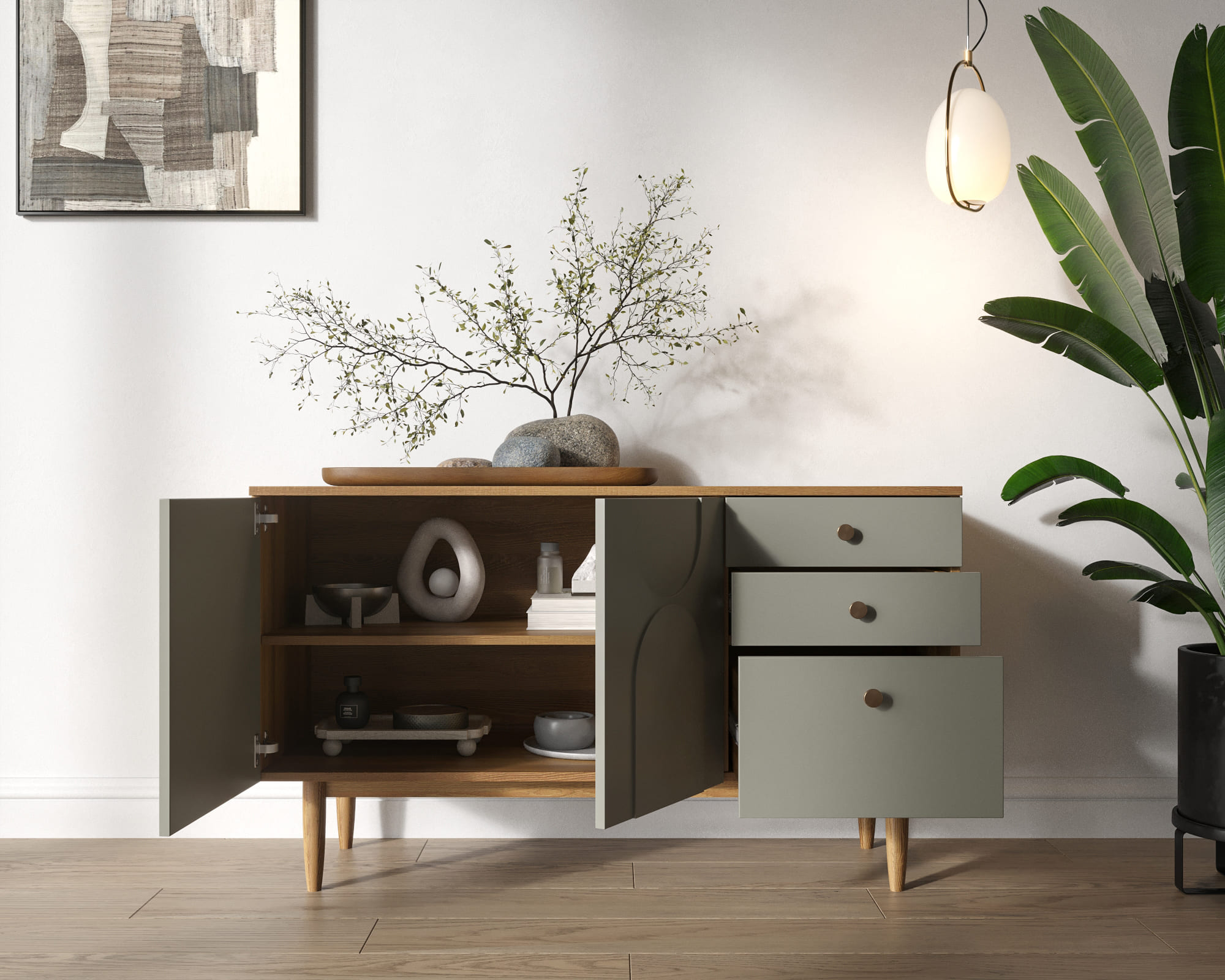 купить Комод с двумя дверками и ящиками "Arka" AR05-F2 в Москве купить Комод с двумя дверками и ящиками "Arka" AR05-F2